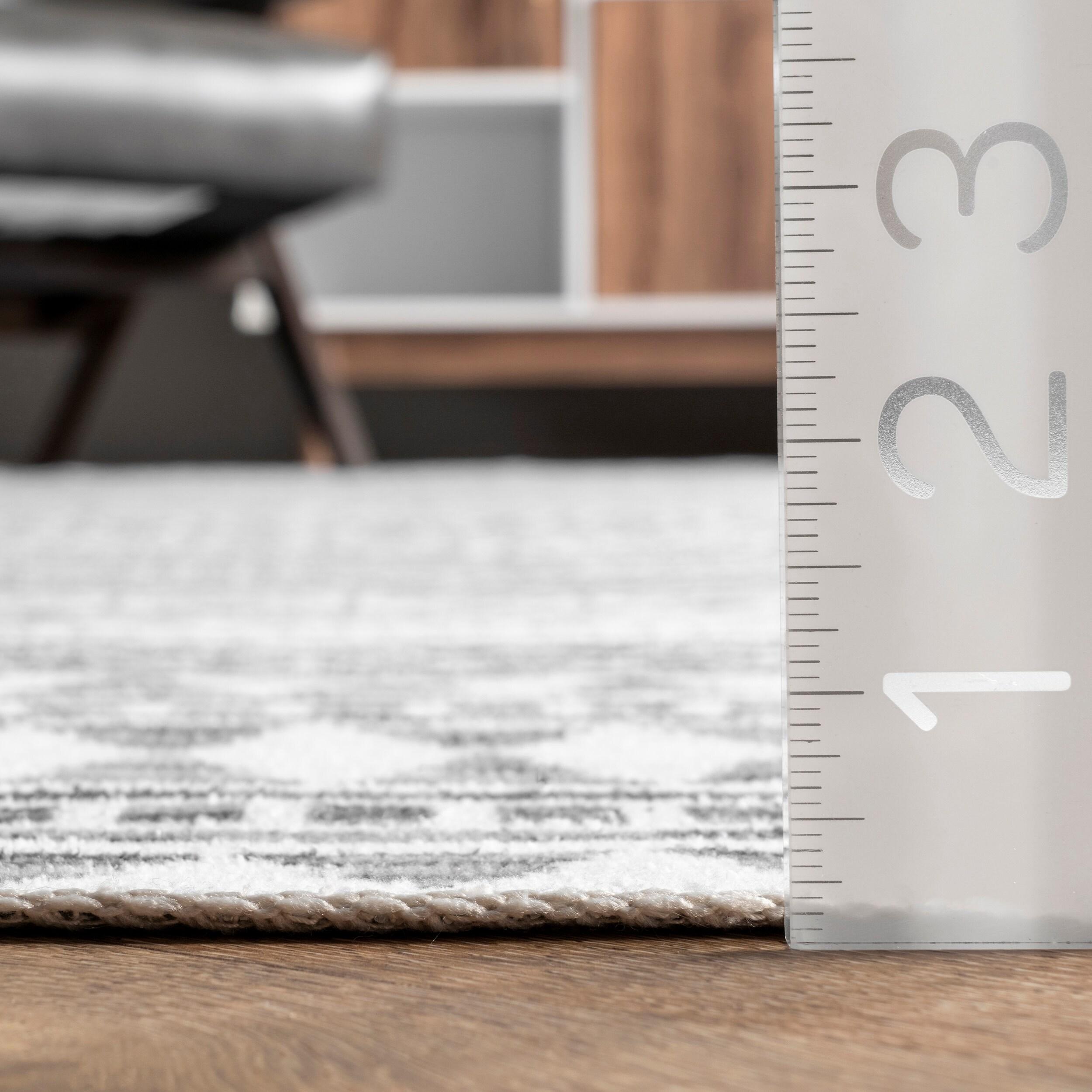Nuloom Kira Pet Friendly Machine Washable Geometric Area Rug, Runner 2' 6" x 8', Grey