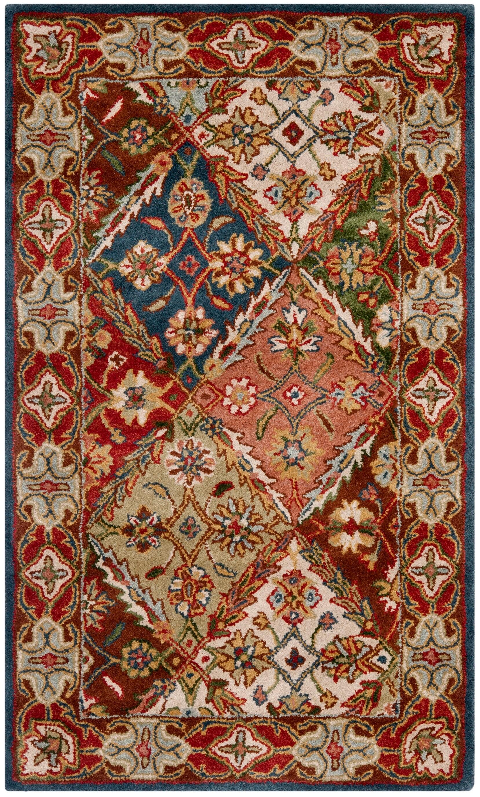 Heritage HG316 Handmade Accent Rug - 3'x5' - Green/Red - Safavieh