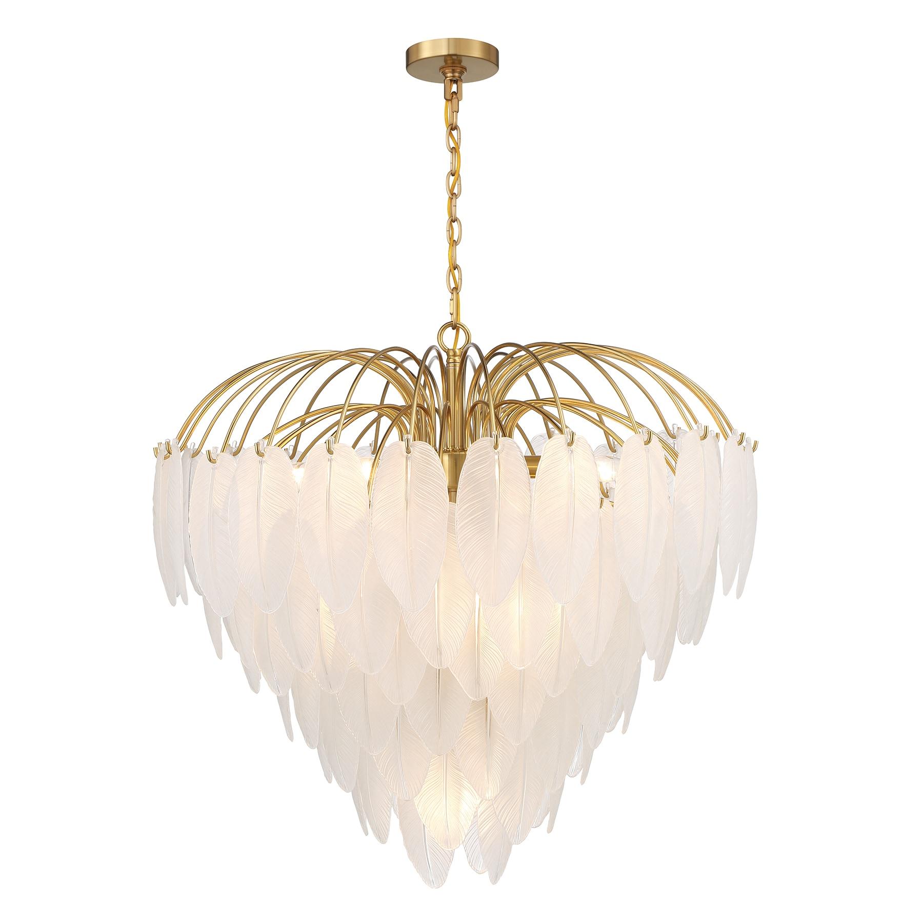 Boa 9-Light Chandelier in Warm Brass by Breegan Jane