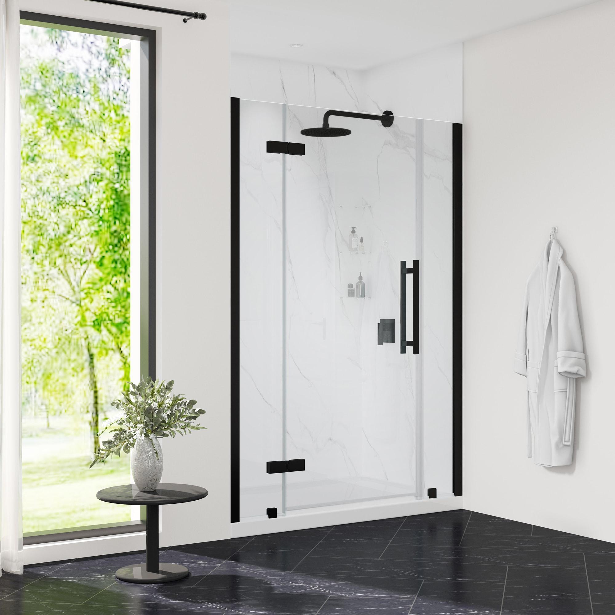 Ove Decors Endless Tampa 47" W x 72" H Alcove Frameless Shower Kit, Door, 2 Panel, Base, Shelves TA1330421