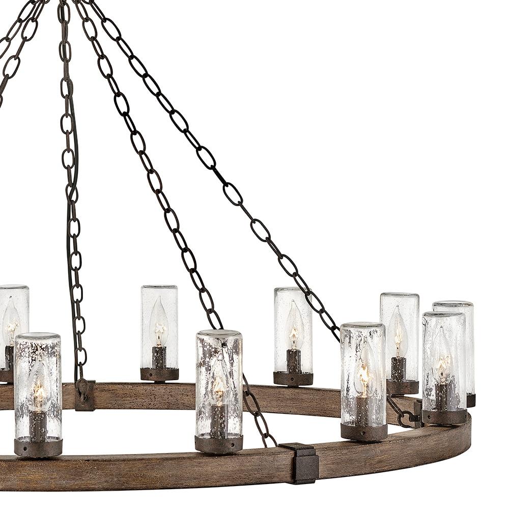 Sawyer 15-Light Single Tier Outdoor Rustic Chandelier