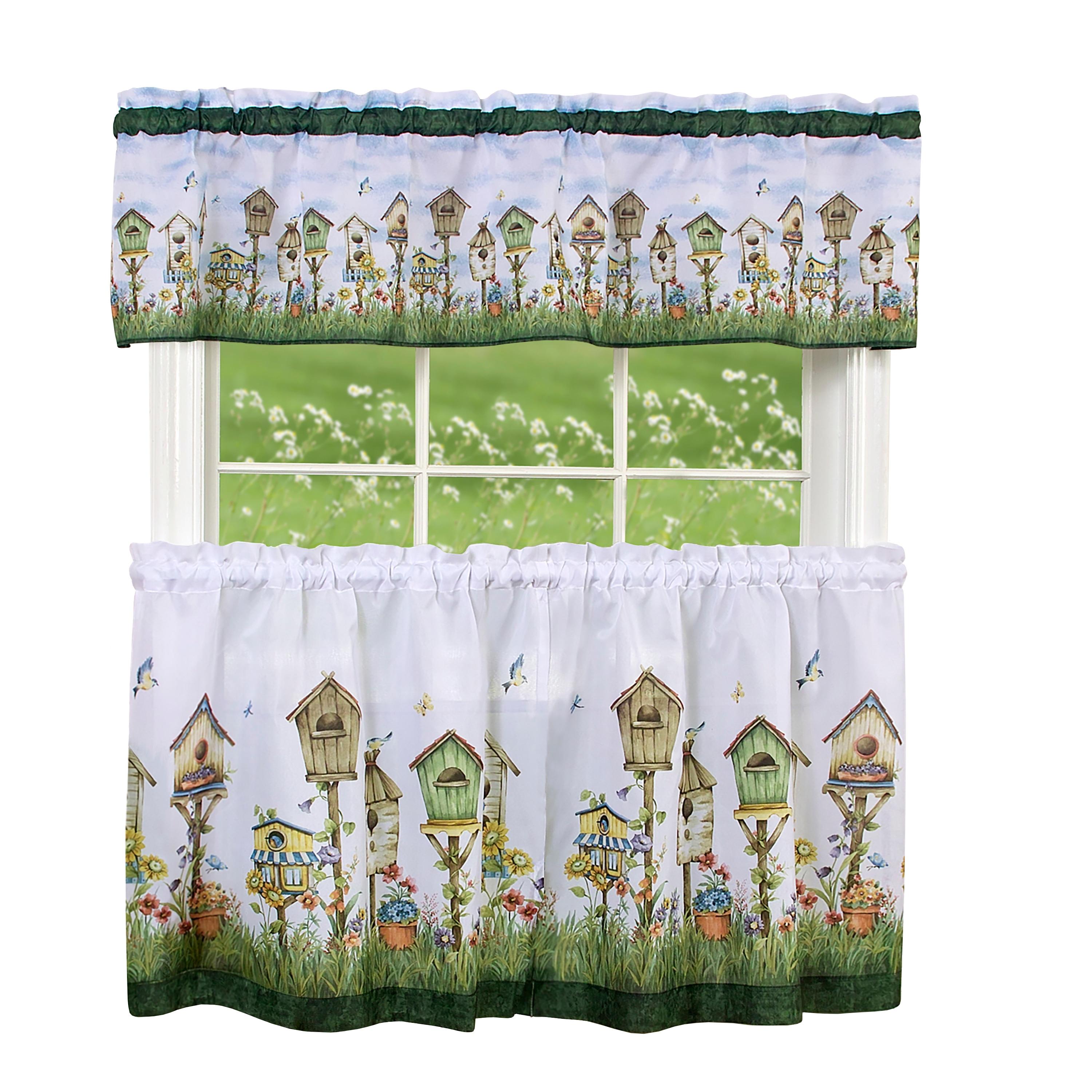 Achim Kitchen Curtain And Valance Set, Home Sweet Home