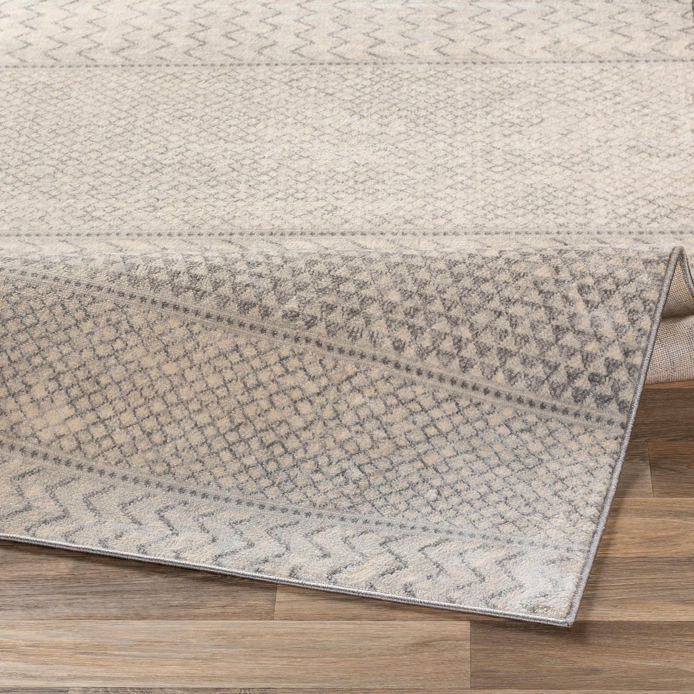Surya  Monaco Area Rug - Silver Gray - Medium Gray & Cream