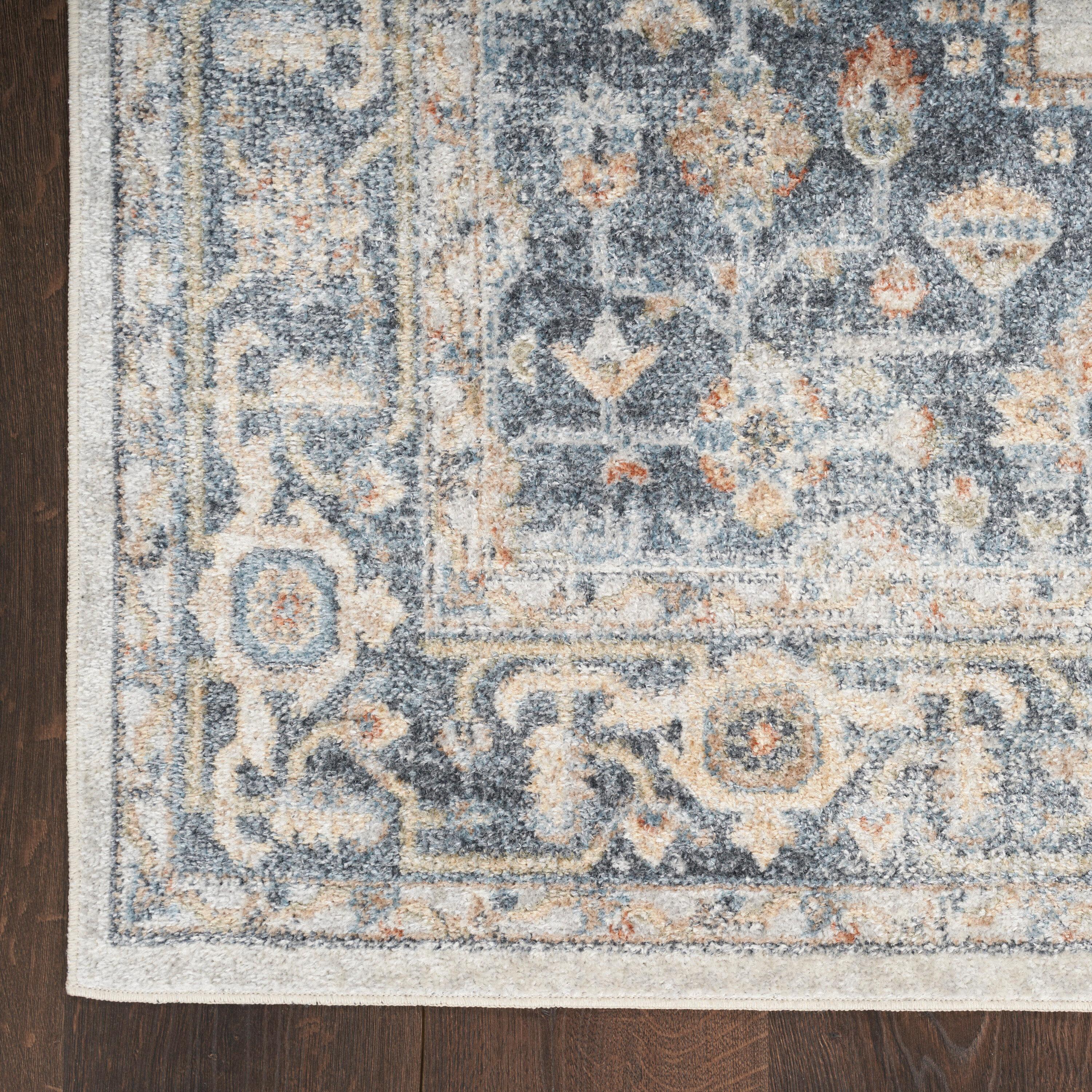 Nourison Astra Machine Washable Vintage Persian Indoor Rug Grey/Gold 9' x 12'