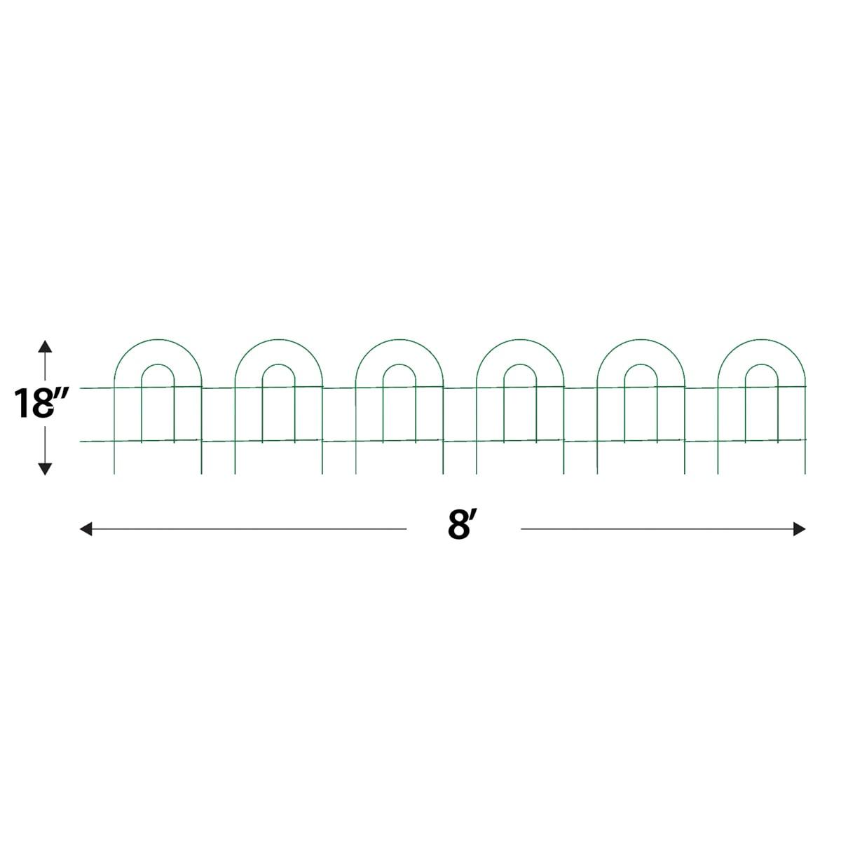 Garden Zone 18'' H x 96'' W Metal Border Fencing