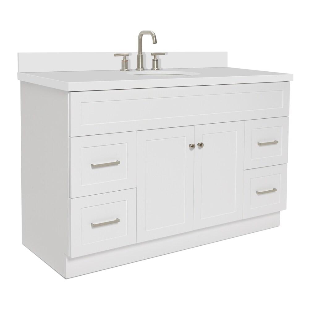 Ariel F055swqovo Hamlet 55" Free Standing Single Basin Vanity Set - White