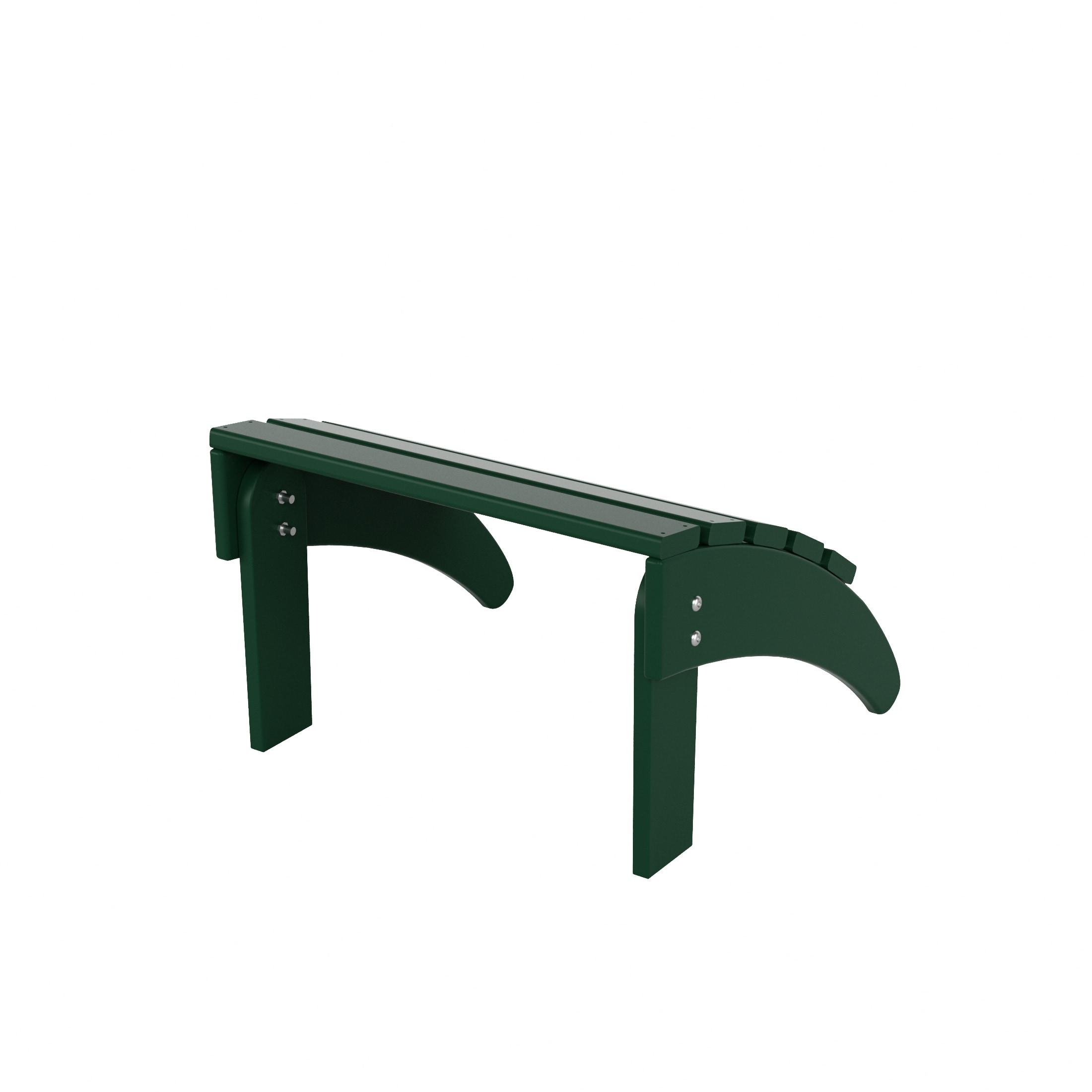 Polytrends  Laguna Hdpe All Weather Outdoor Patio Foldable Ottoman Dark Green