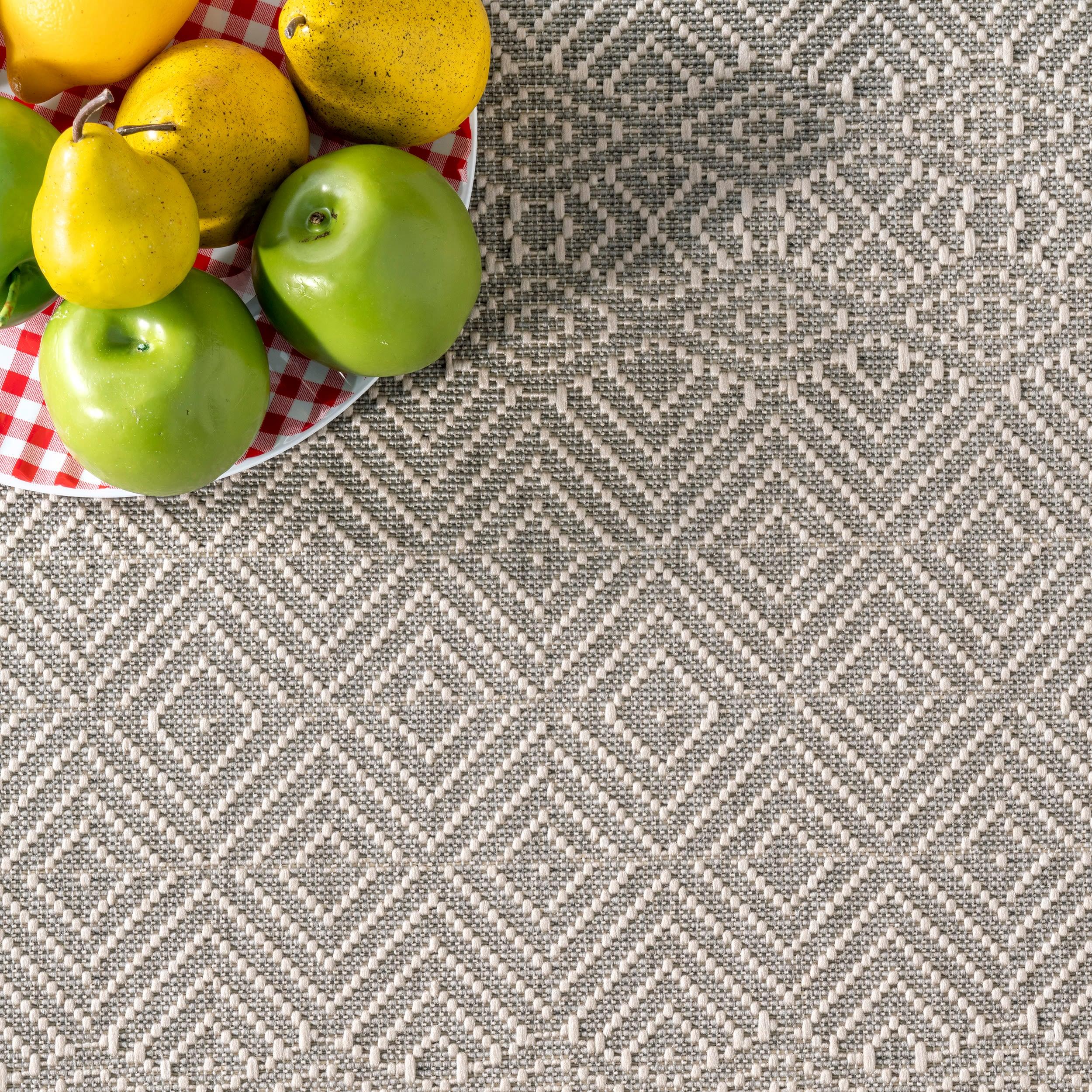 Nuloom Paloma Abstract Geometric Indoor and Outdoor Area Rug, Gray, 4'x6'