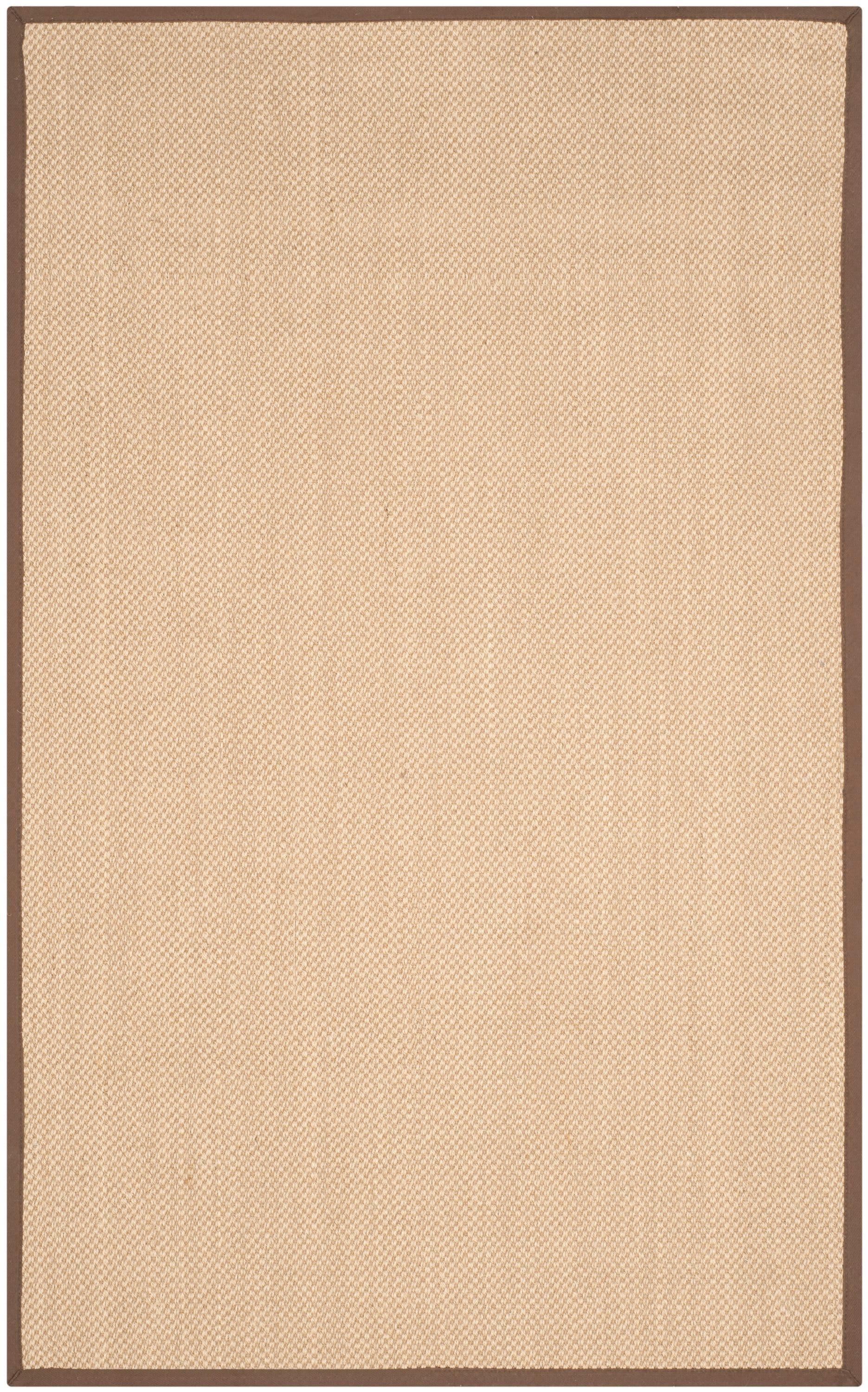 Natural Fiber NF141 Power Loomed Area Rug - Maize/Brown - 5'x8' - Safavieh.