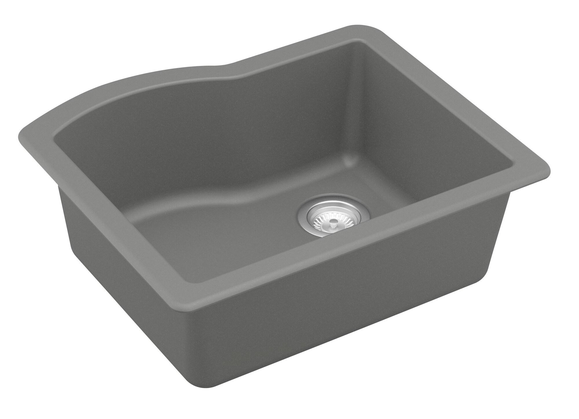 Karran Undermount Quartz Composite 24'' X 20-3/4'' Single Bowl Kitchen Sink