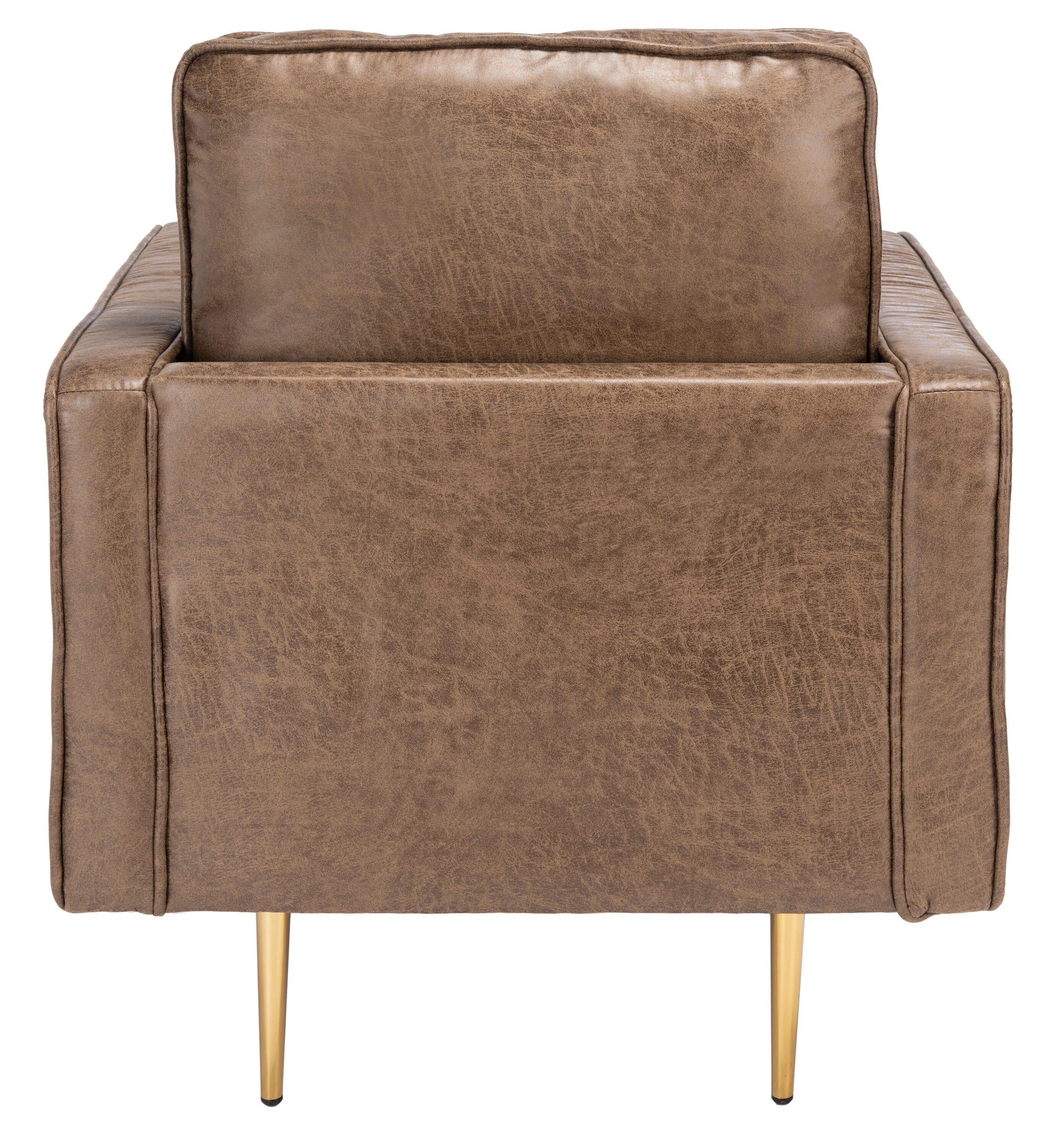 Paityn Accent Chair - ACH2000 - Brown/Gold - Safavieh