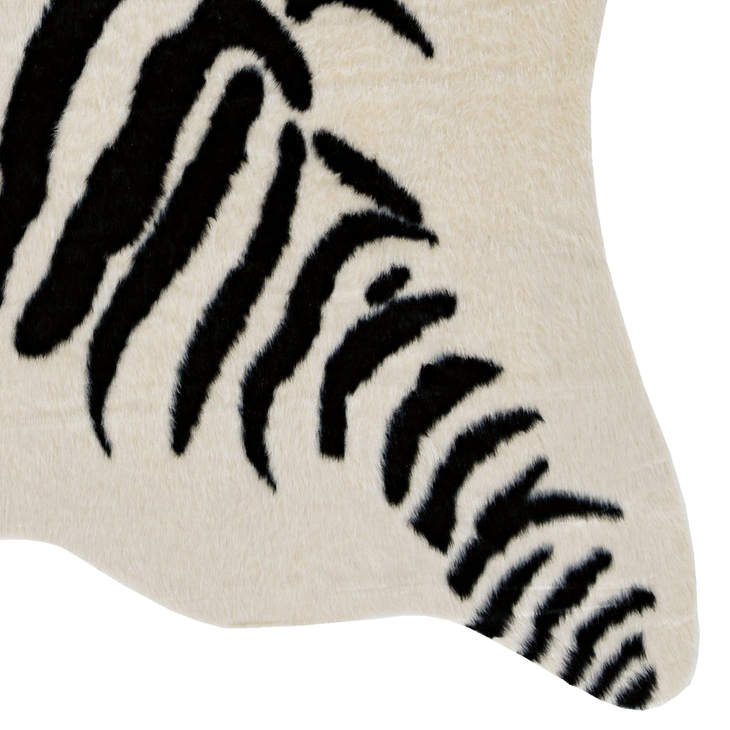 Shaped Faux Animal Hide Rug