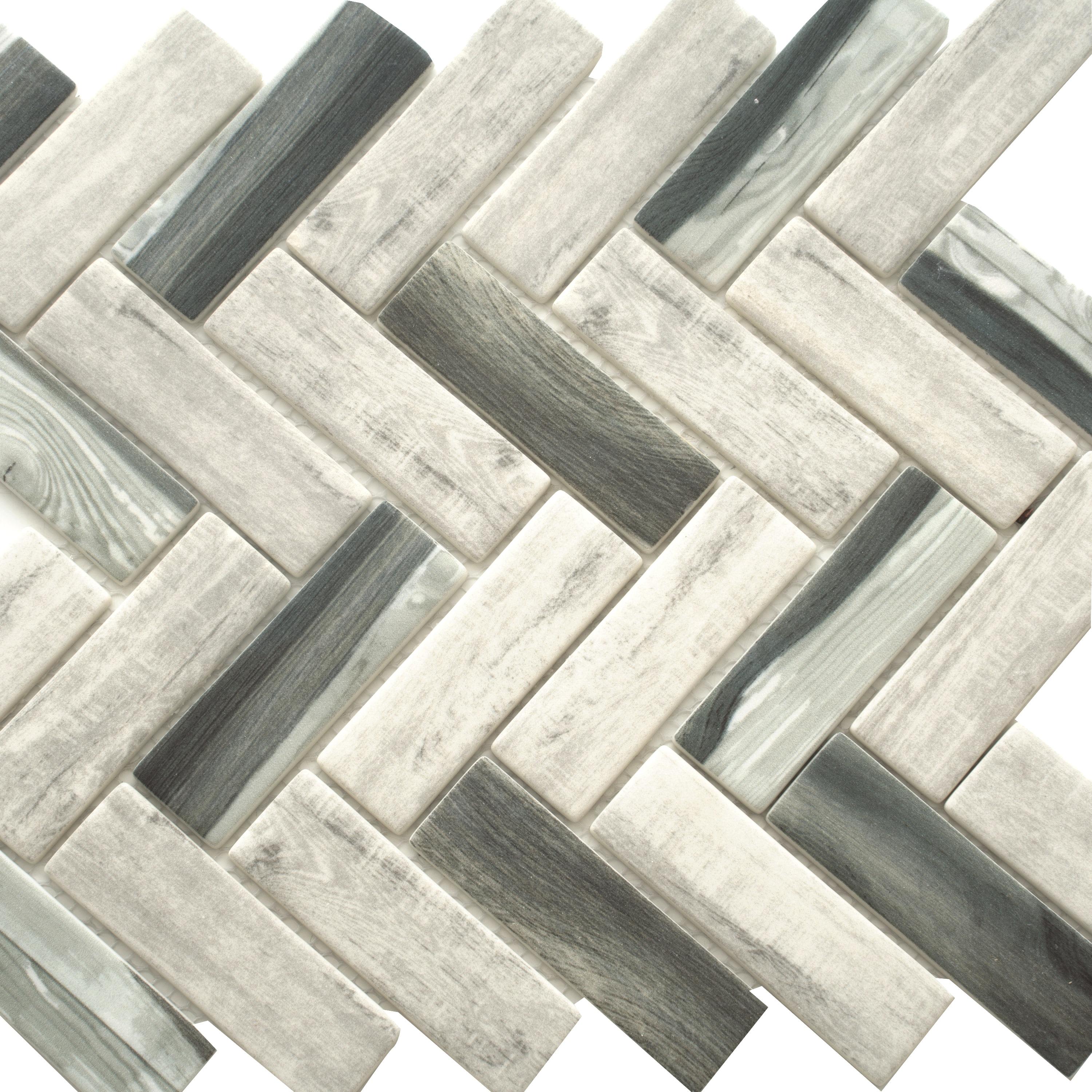 1.2" x 3.9" Glass Mosaic Wall & Floor Tile