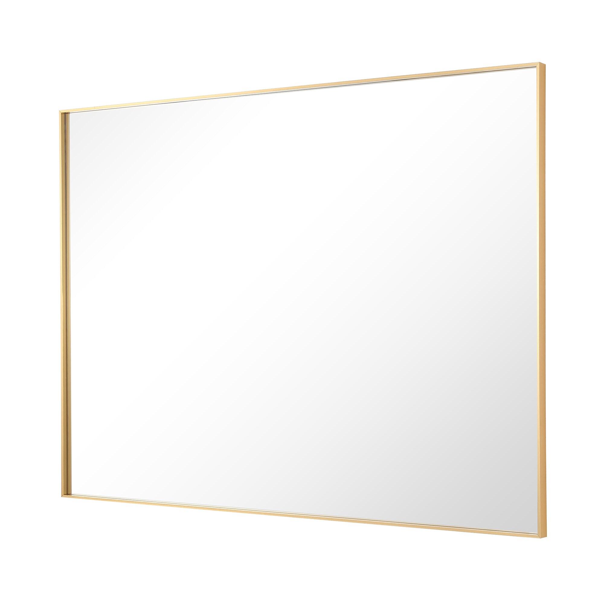 Ledel Modern & Contemporary Rectangle Bathroom Vanity Mirror Metal Framed Wall Mirror