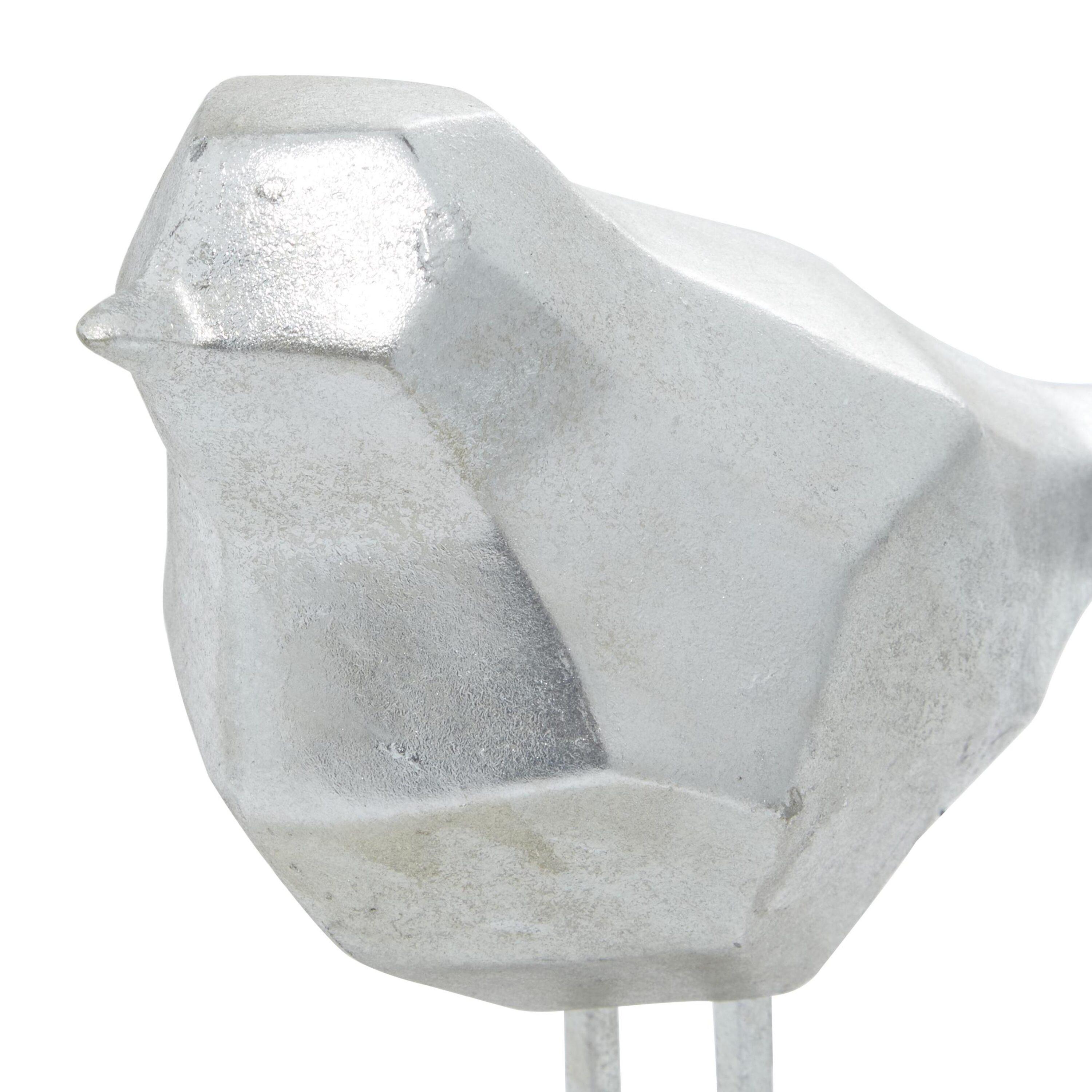 Polystone Bird Decorative Sculpture with Origami Accents