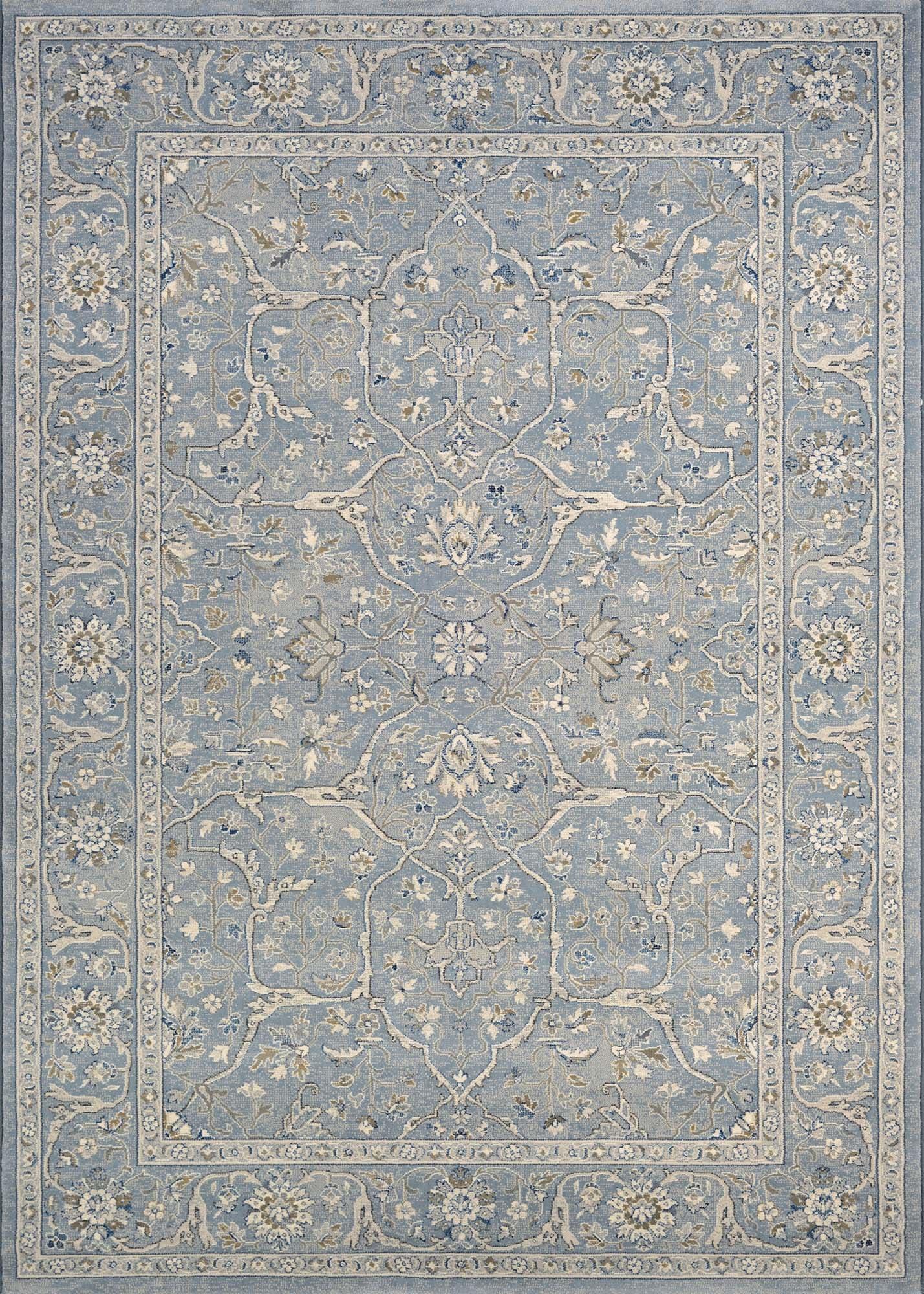Couristan Sultan Treasures Floral Yazd Rug, Slate Blue, Multiple Sizes Available