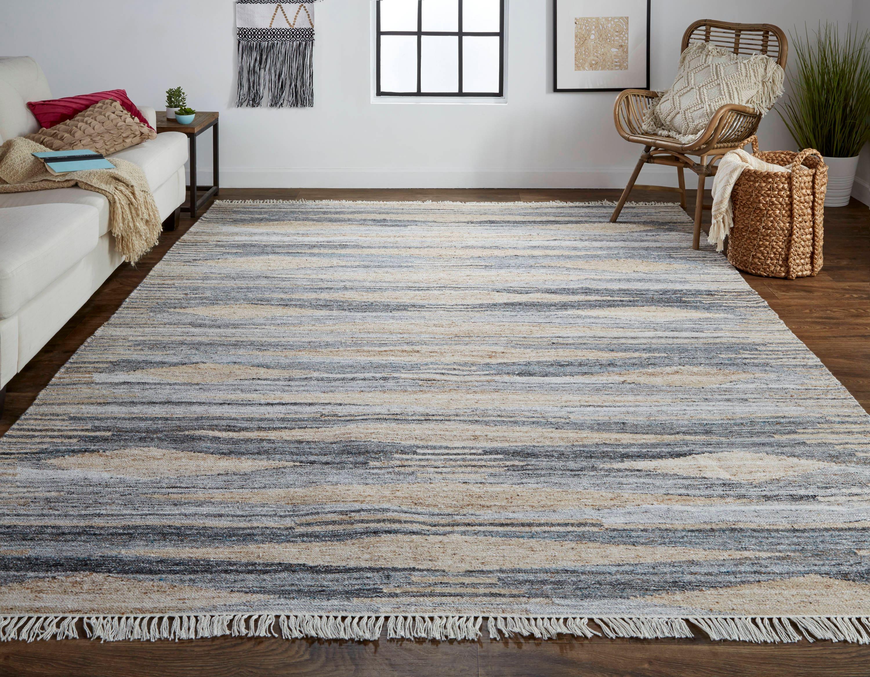 Beckett Transitional Moroccan Gray/Tan/Silver Area Rug