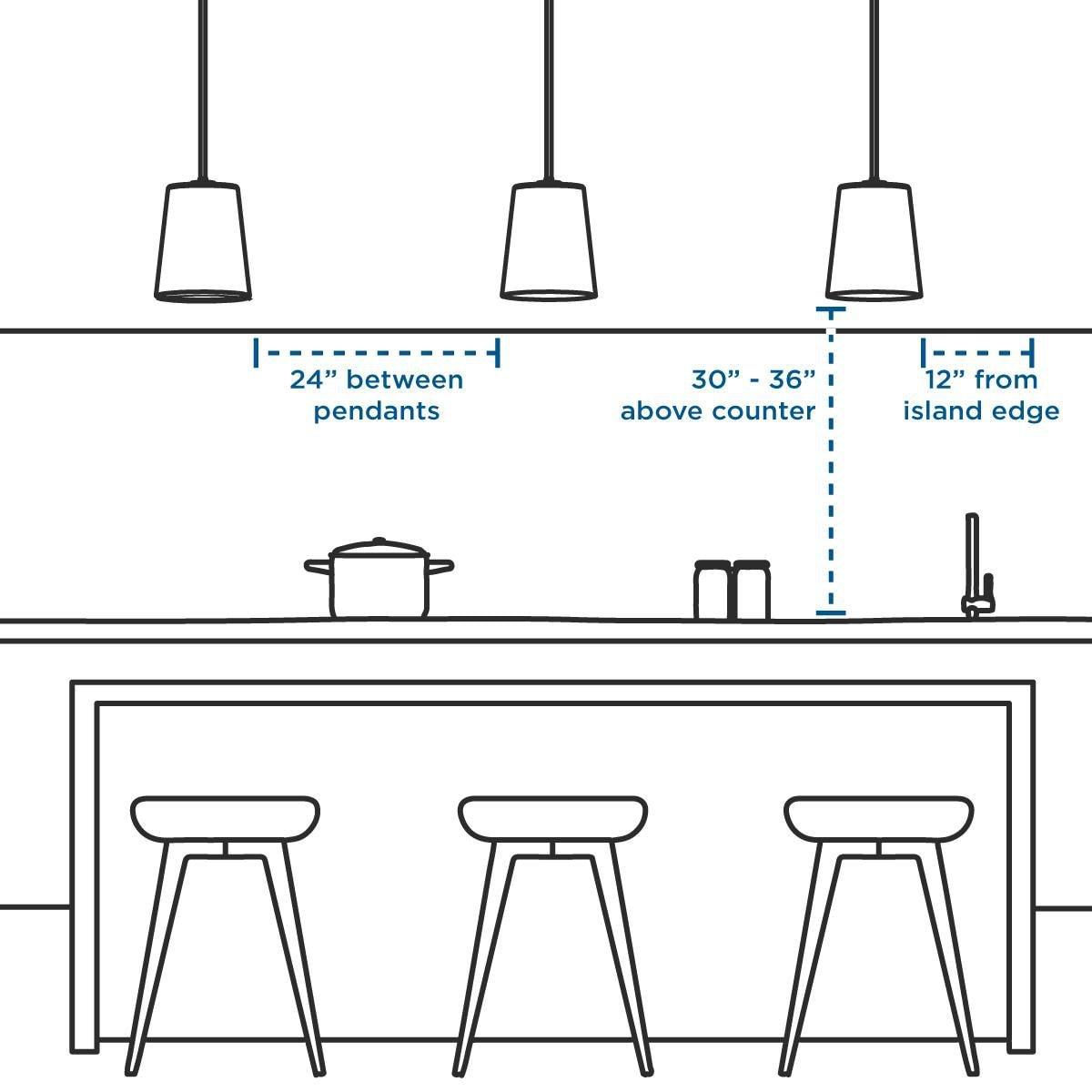 Progress Lighting Lavelle 4-Light Pendant, Matte Black, Natural Rattan Shade