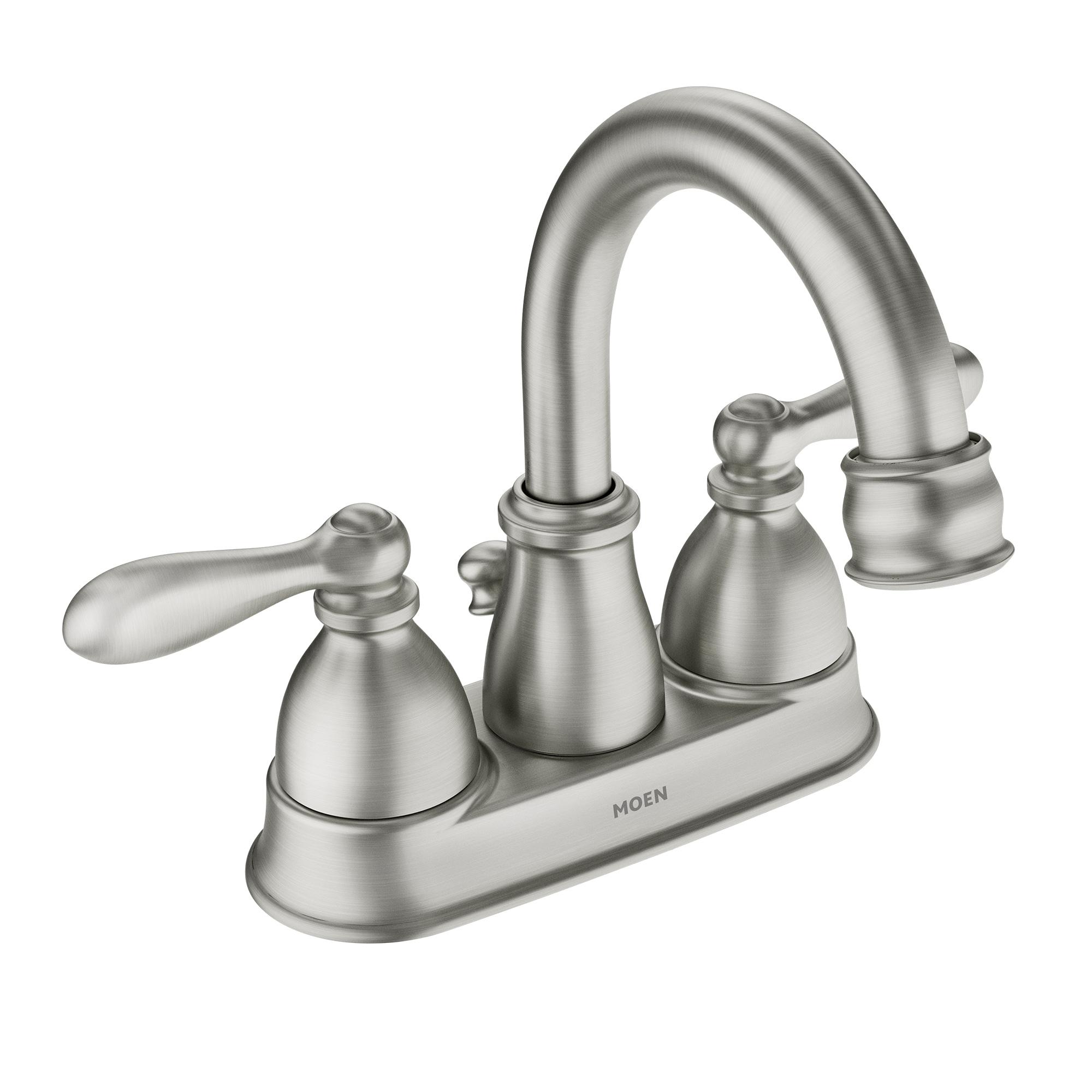Moen Moen Banbury 4 in. Centerset Double Handle Bathroom Faucet 84943SRN