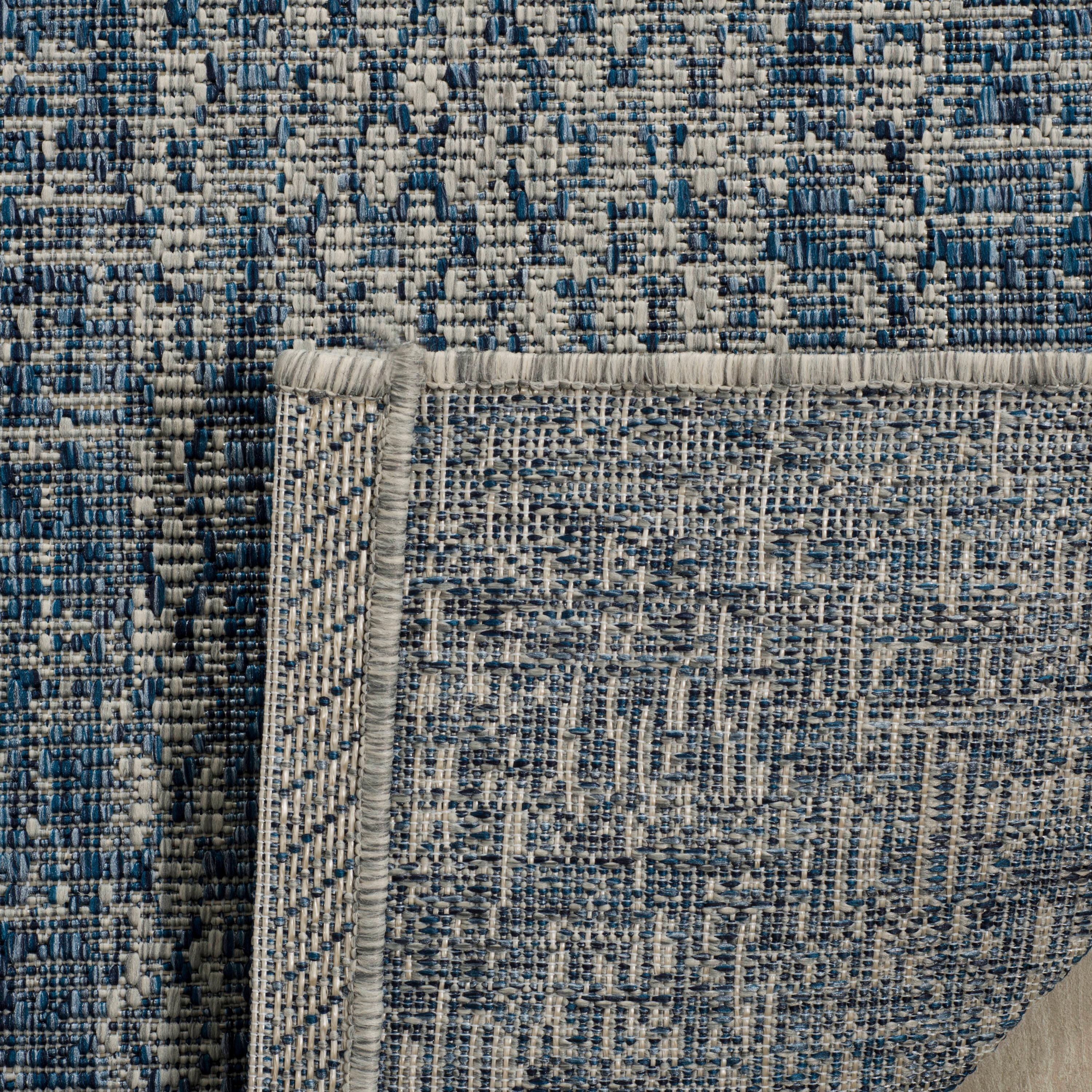 Courtyard CY8736 Power Loomed Indoor and Outdoor Accent Rug - Light Grey/Blue - 2'7"x5' - Safavieh