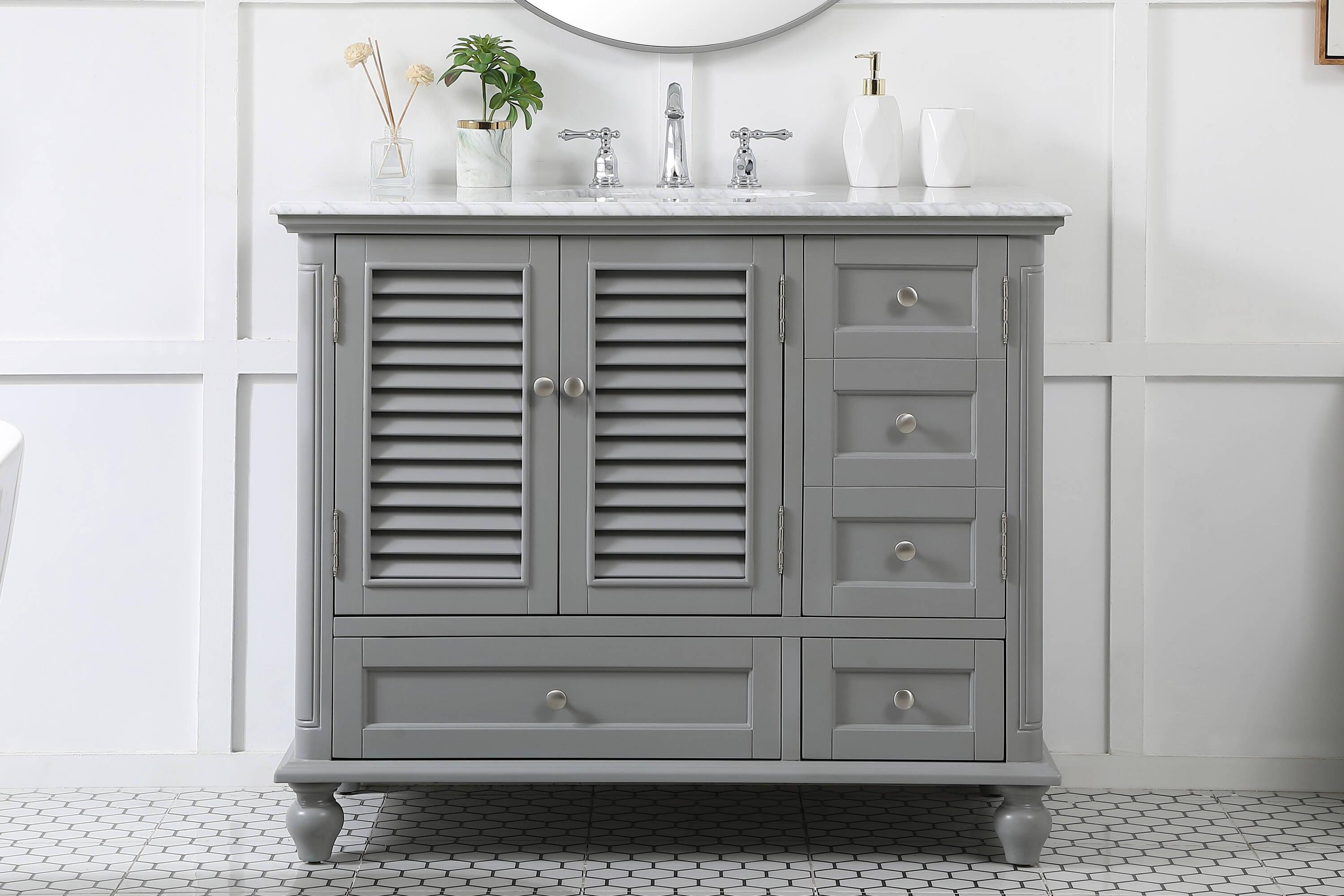 Elegant Kitchen and Bath Elegant Kitchen and Bath 42 Inch Single Bathroom Vanity