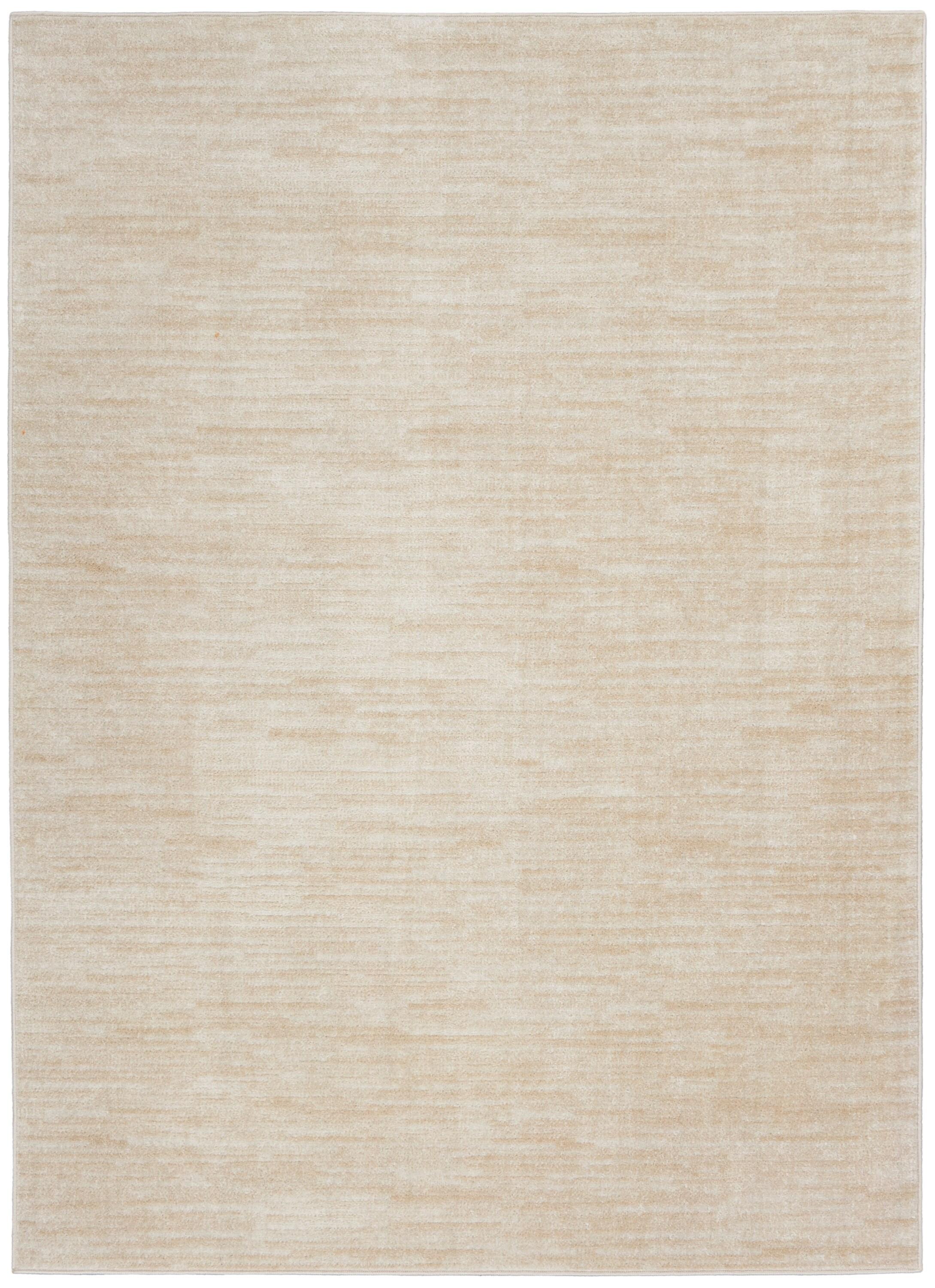 Nourison Essentials Easy Care Indoor Outdoor Area Rug - Ivory Beige 5' x 7'