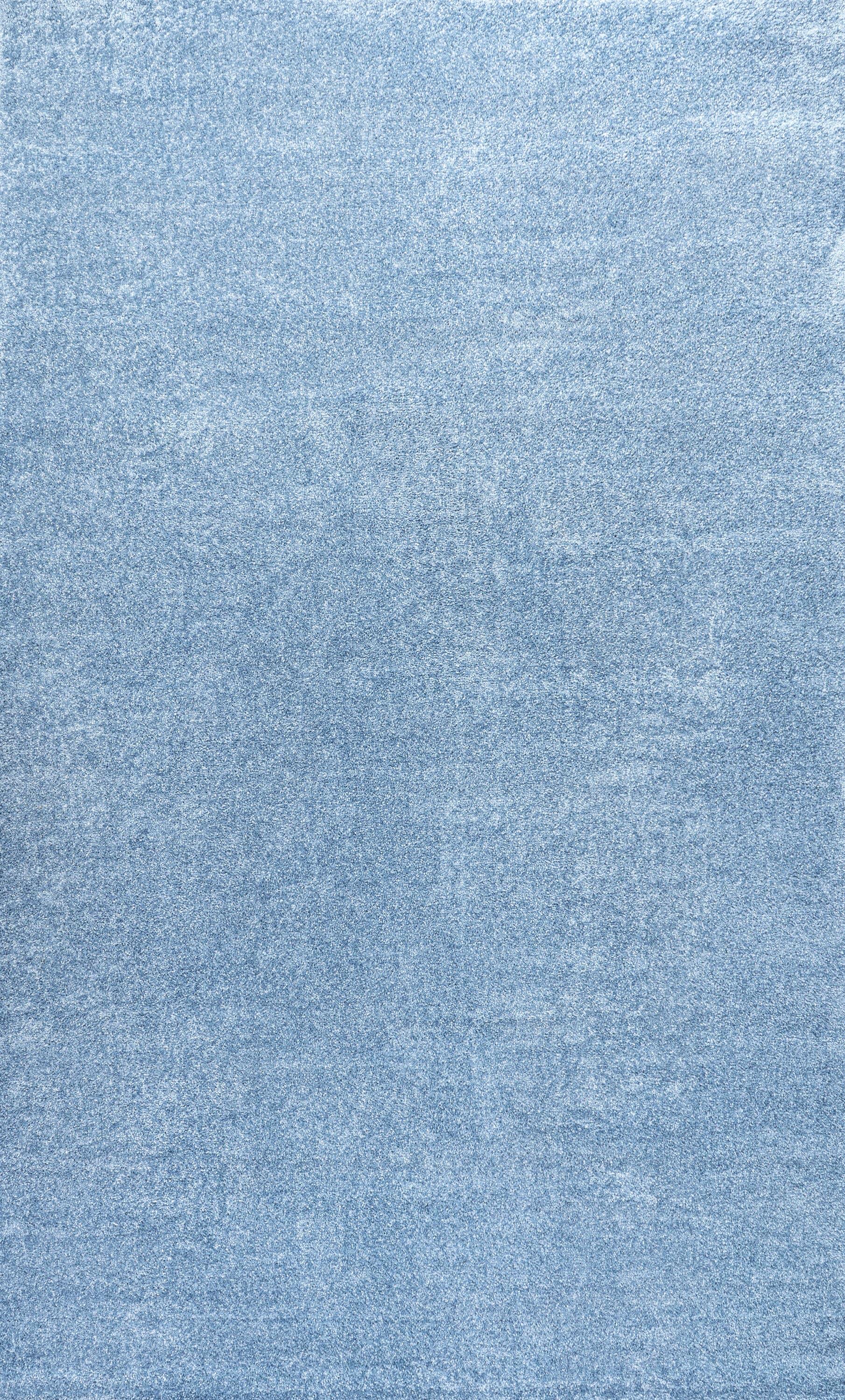 4'x6' Haze Solid Low-Pile Area Rug, Classic Blue - JONATHAN Y