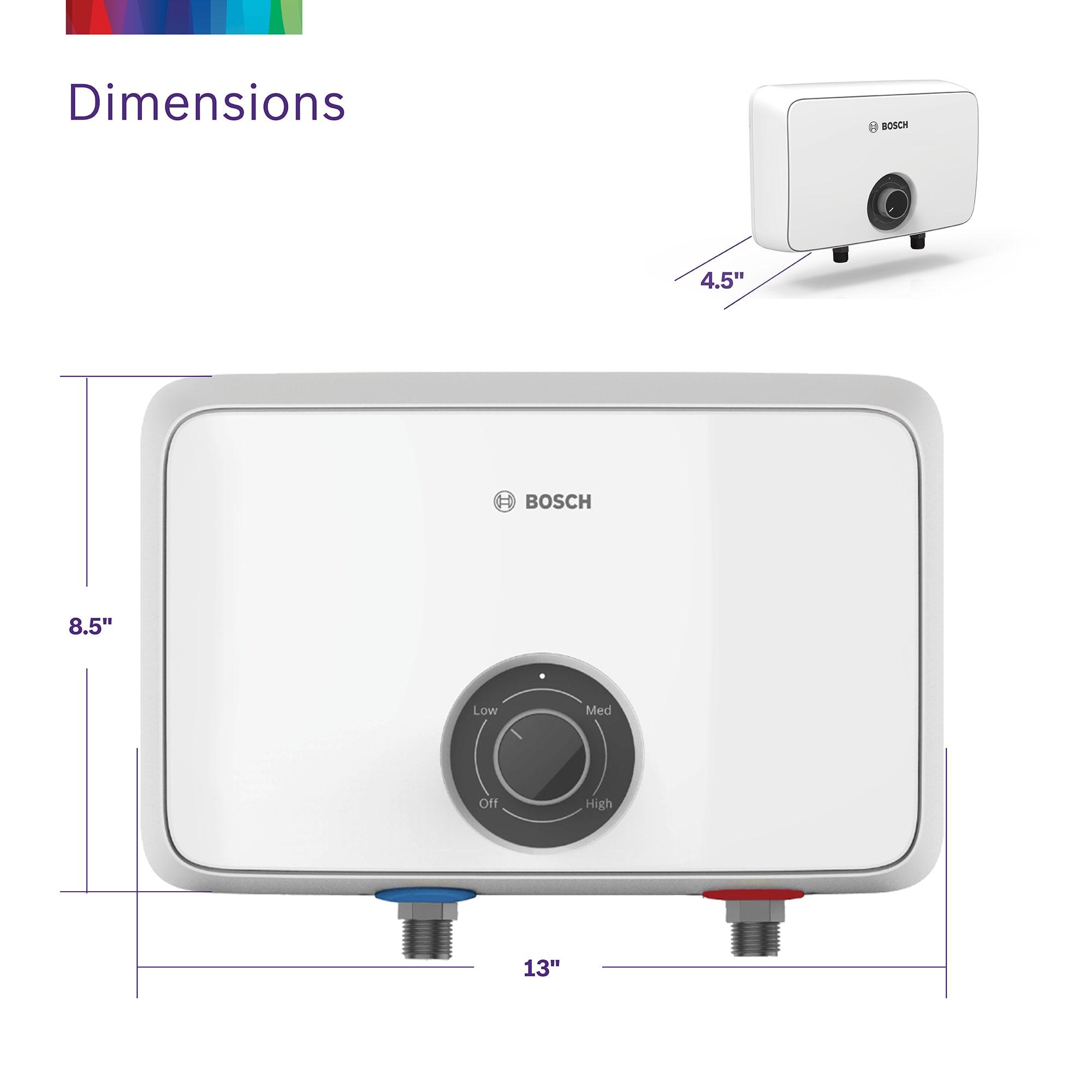Bosch White Electric Tankless Water Heater, 27 kW