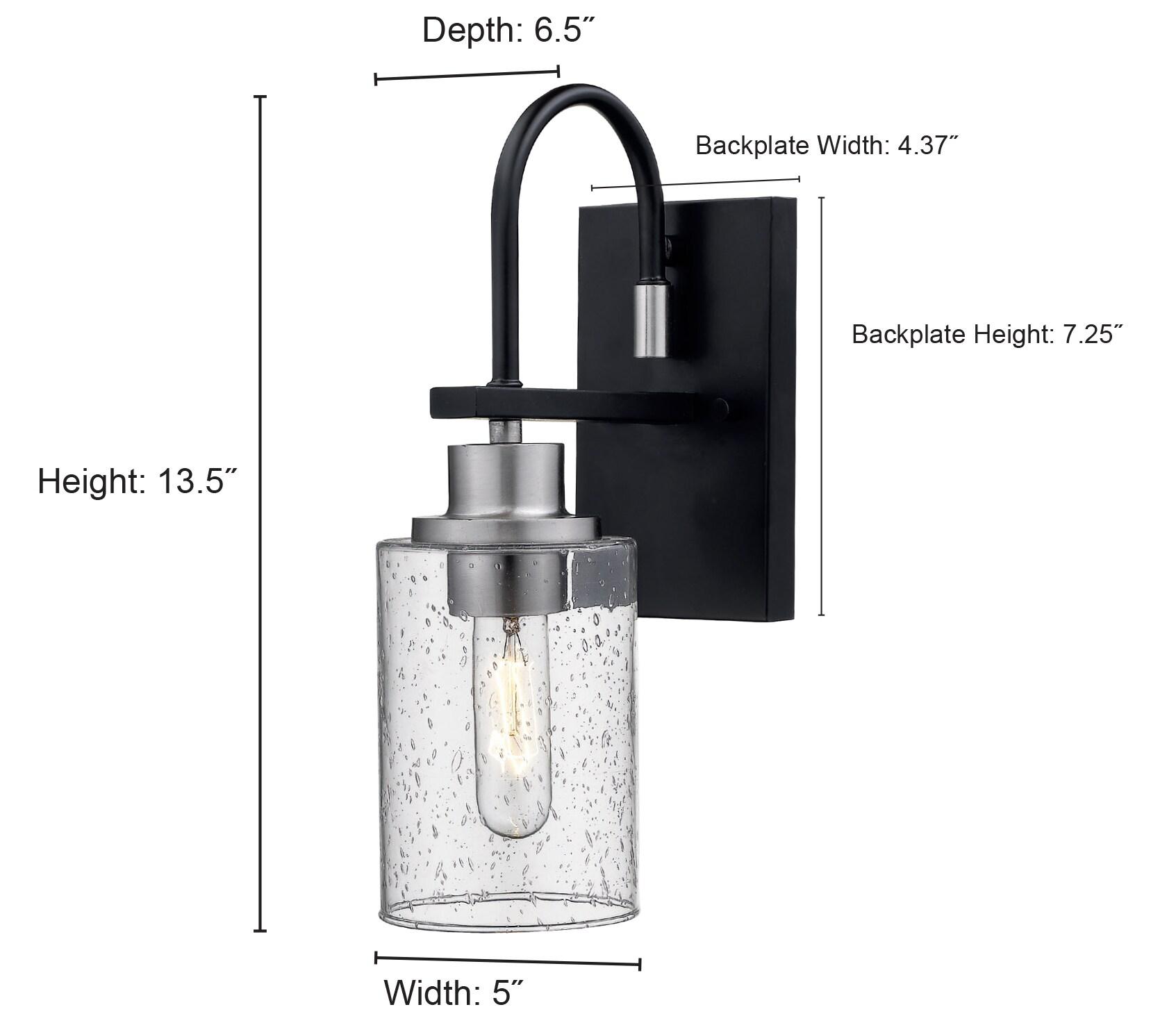 Millennium Lighting Clifton 1 - Light Sconce in  Matte Black/Brushed Nickel