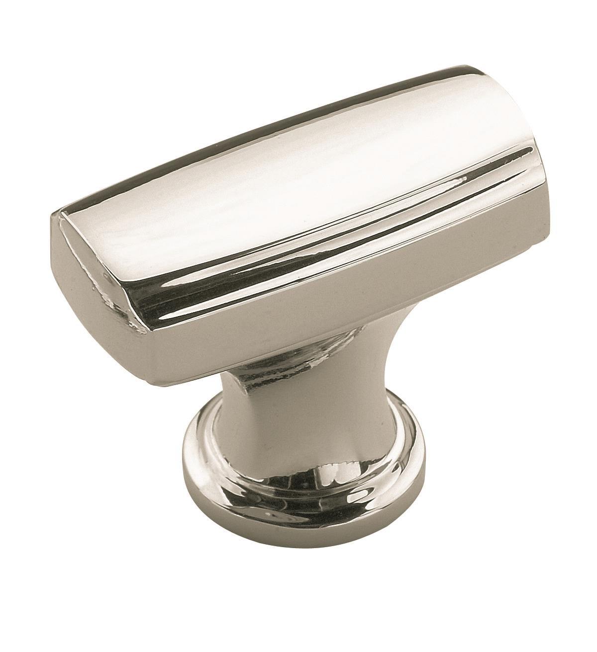 Amerock Highland Ridge 1-3/8 inch (35mm) Length Polished Nickel Cabinet Knob