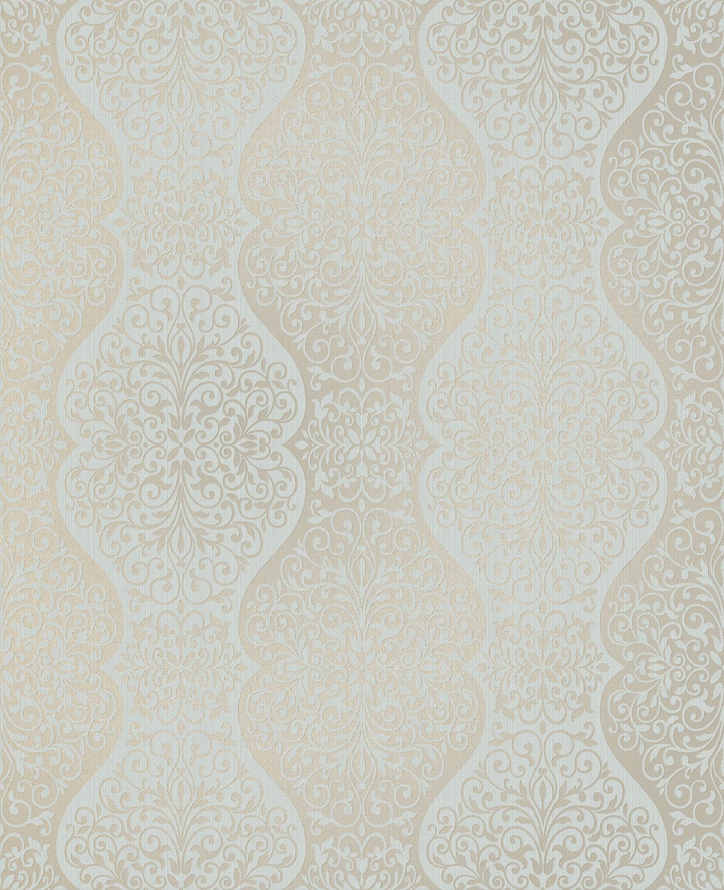 Decorline Cadence Blue Scroll Wallpaper