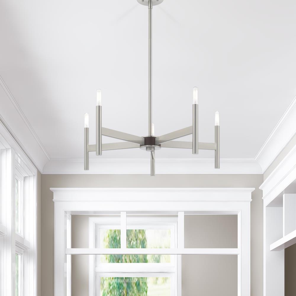 Livex Lighting Copenhagen 5 - Light Chandelier in  Brushed Nickel