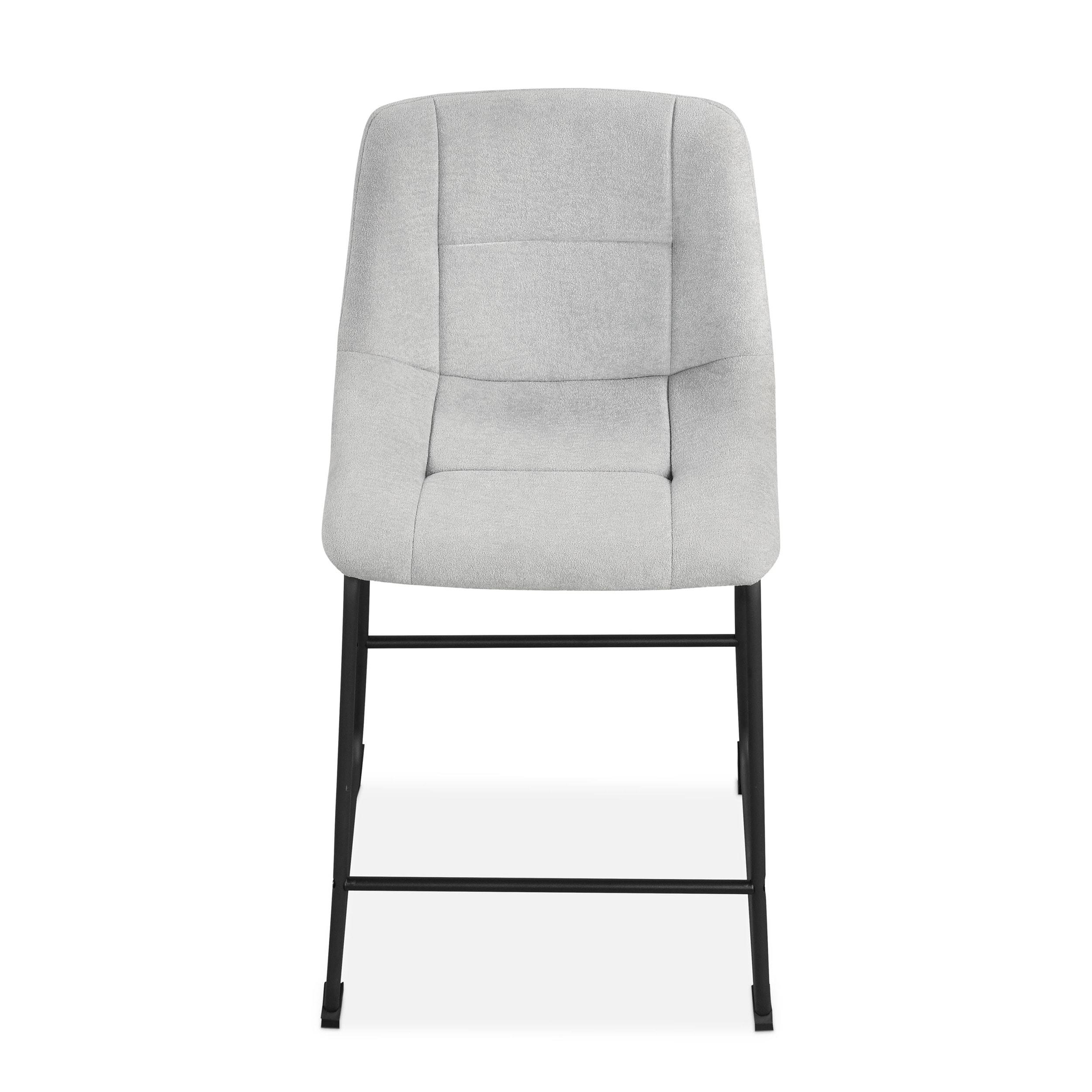 Furniture of America Perri Modern Chenille Counter Height Dining Chairs, Gray (Set of 2)