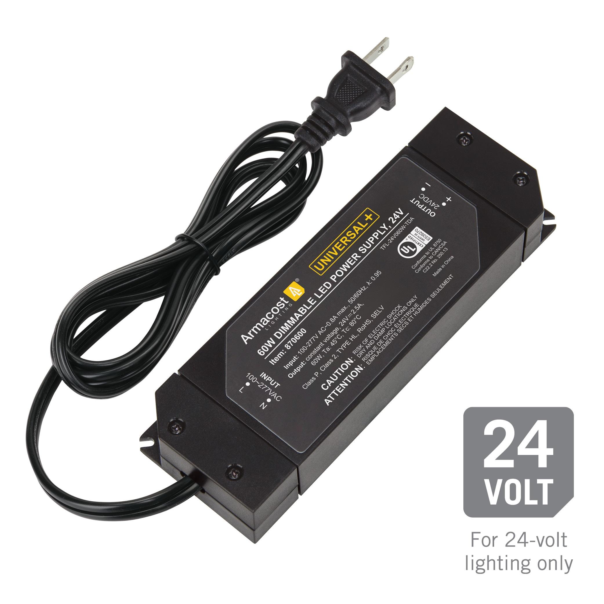 Universal+ Dimmable LED Driver 24V DC, Electronic Transformer