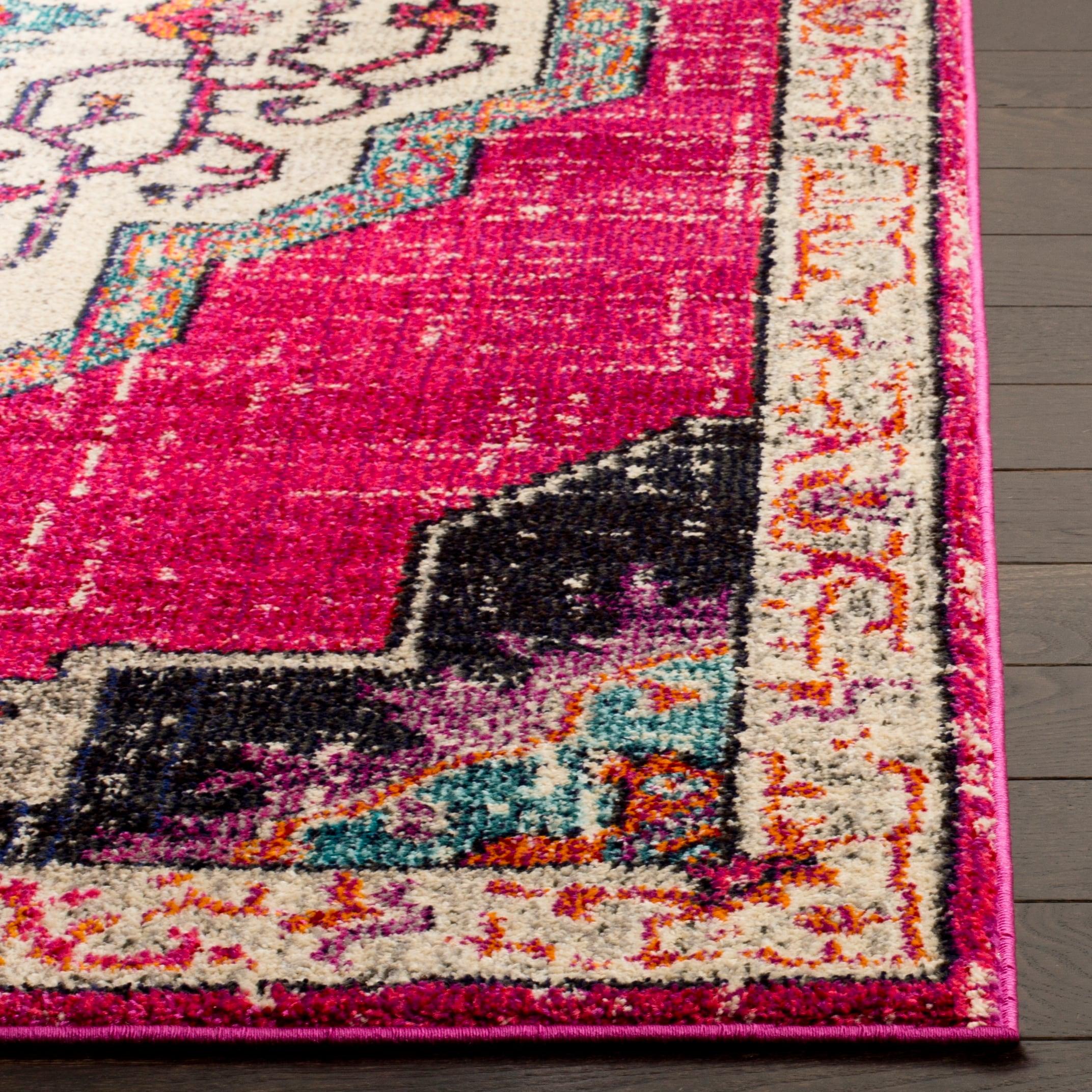 Monaco MNC254 Power Loomed Indoor Area Rug - Pink/Multi - 8'x10' - Safavieh