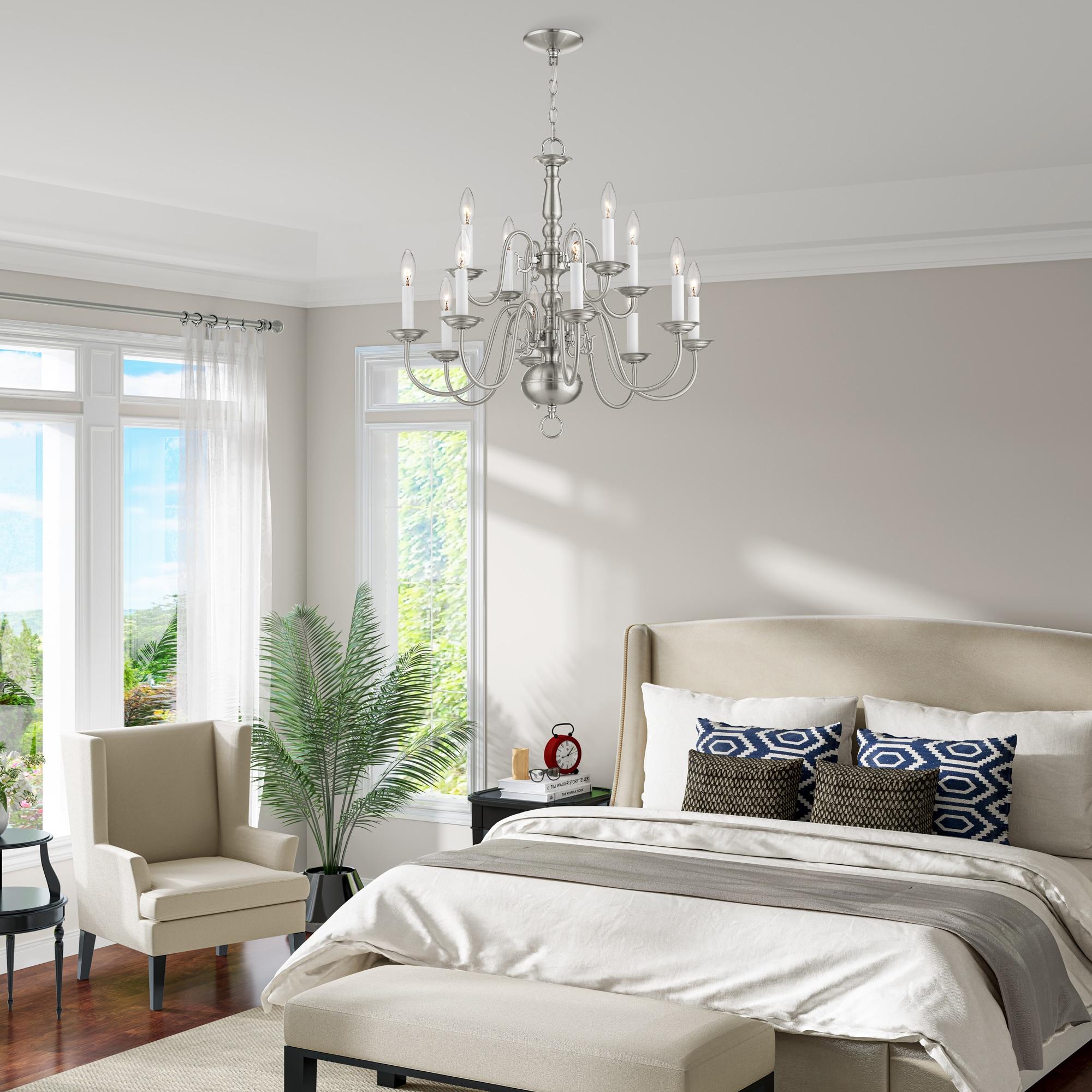 Livex Lighting Williamsburgh 12 - Light Chandelier in  Brushed Nickel