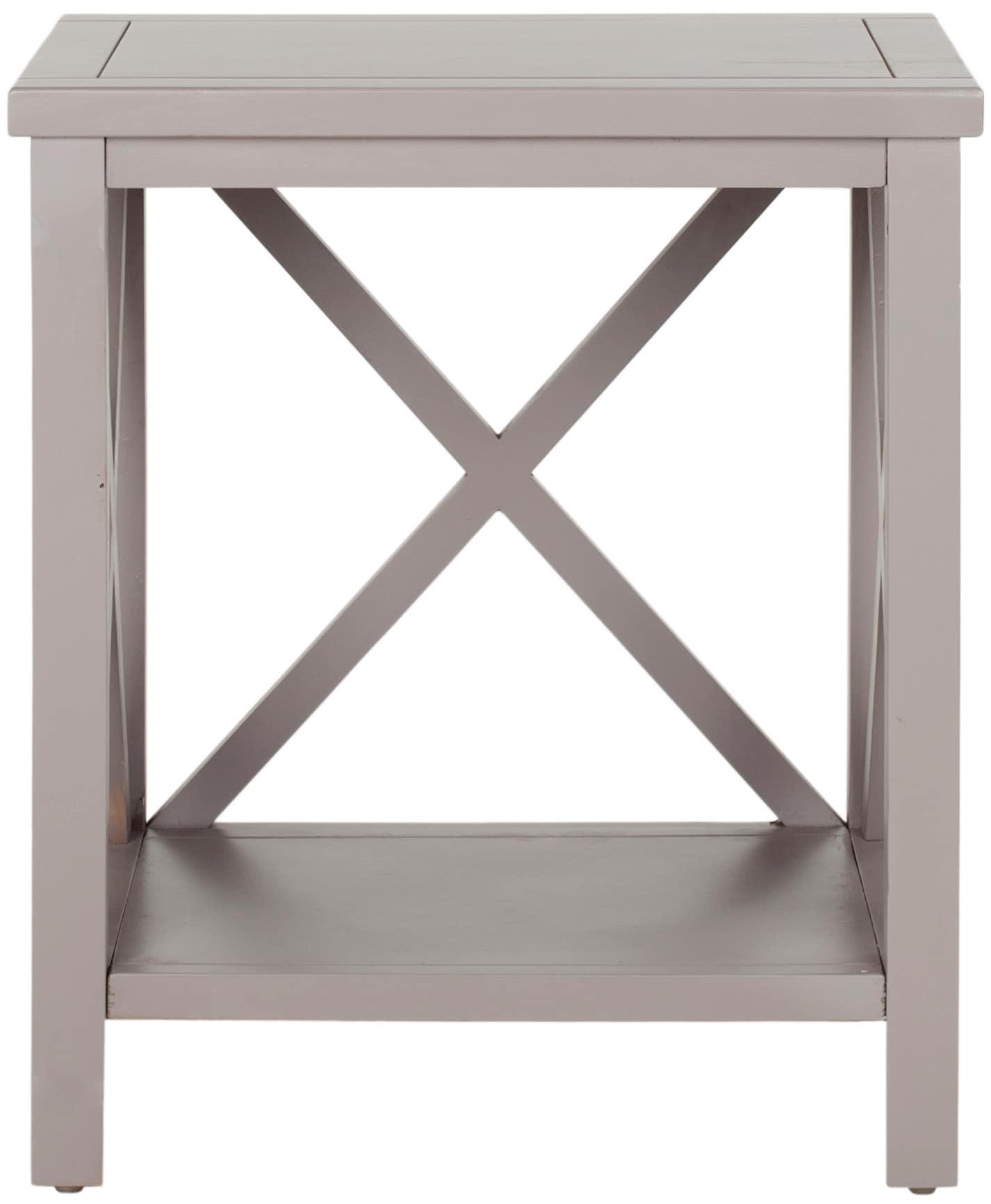 CandenceCross Back End Table - Grey - Safavieh.