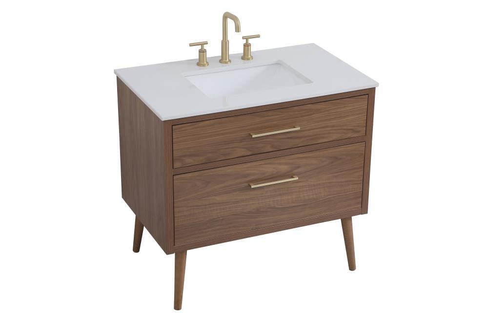 Elegant Kitchen and Bath Elegant Kitchen and Bath 36 Inch Bathroom Vanity in White