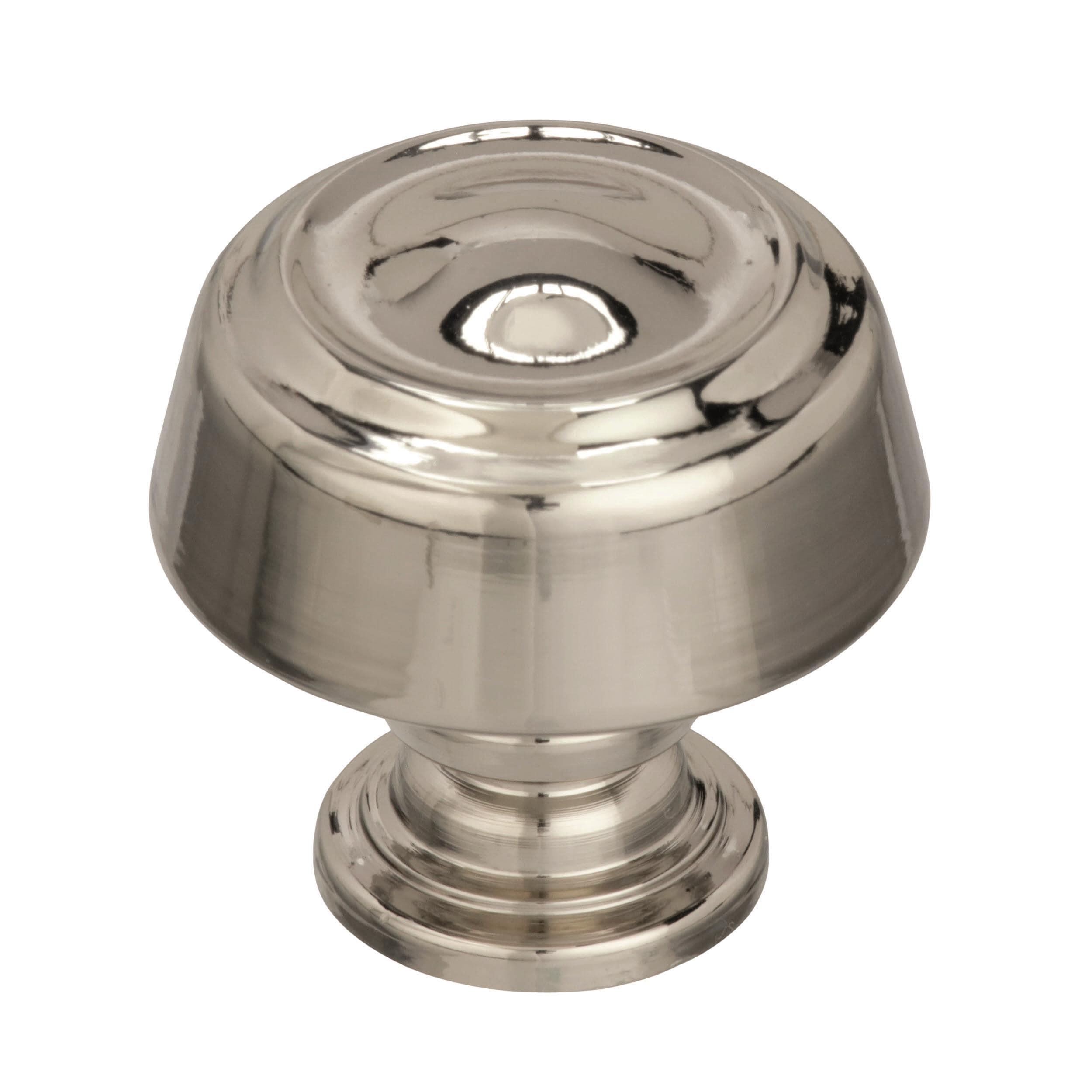 Amerock Kane 1-3/16 inch (30mm) Diameter Polished Nickel Cabinet Knob