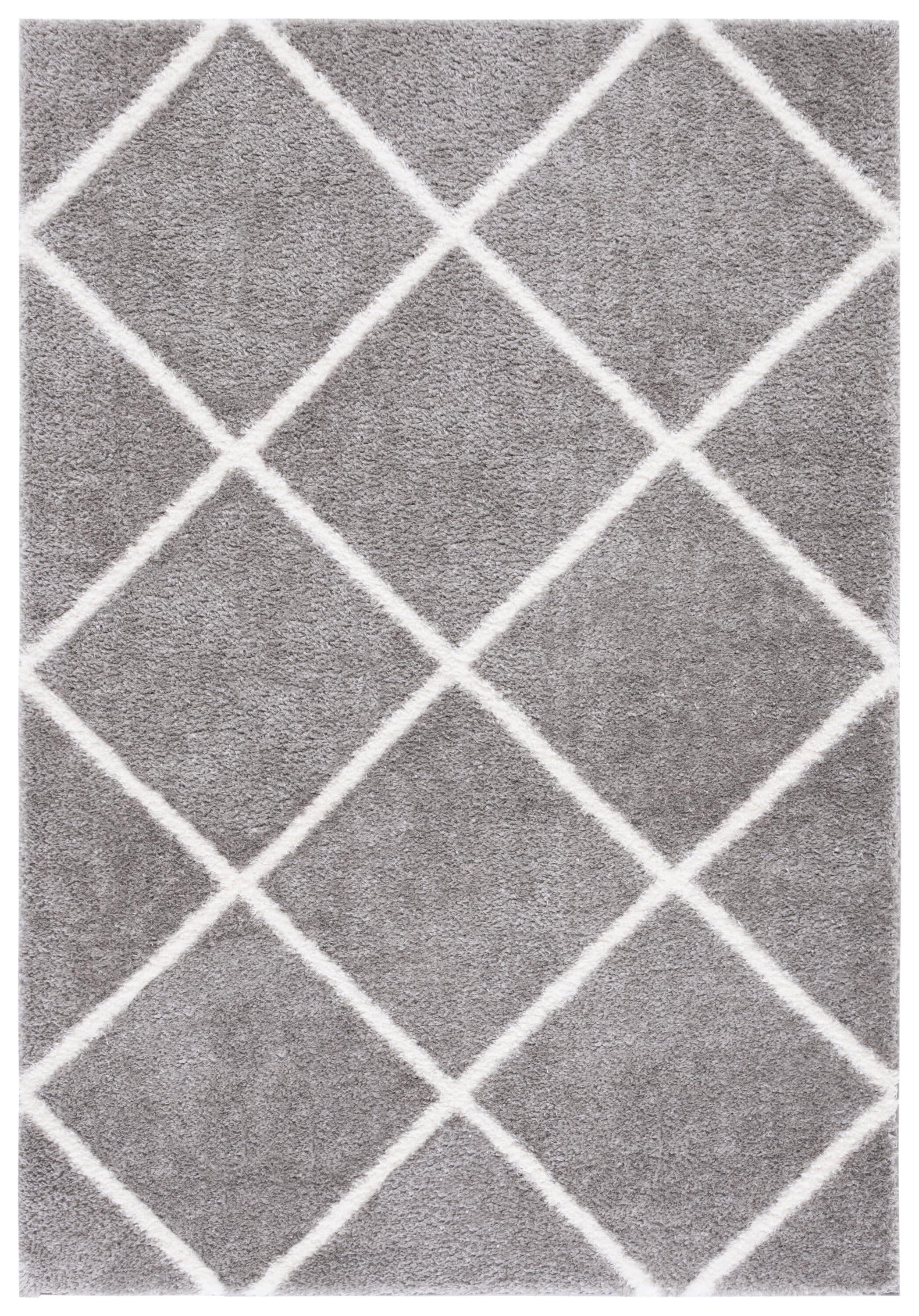 Tahoe Shag THO676 Power Loomed Indoor Area Rug - Grey/White - 9'x12' - Safavieh