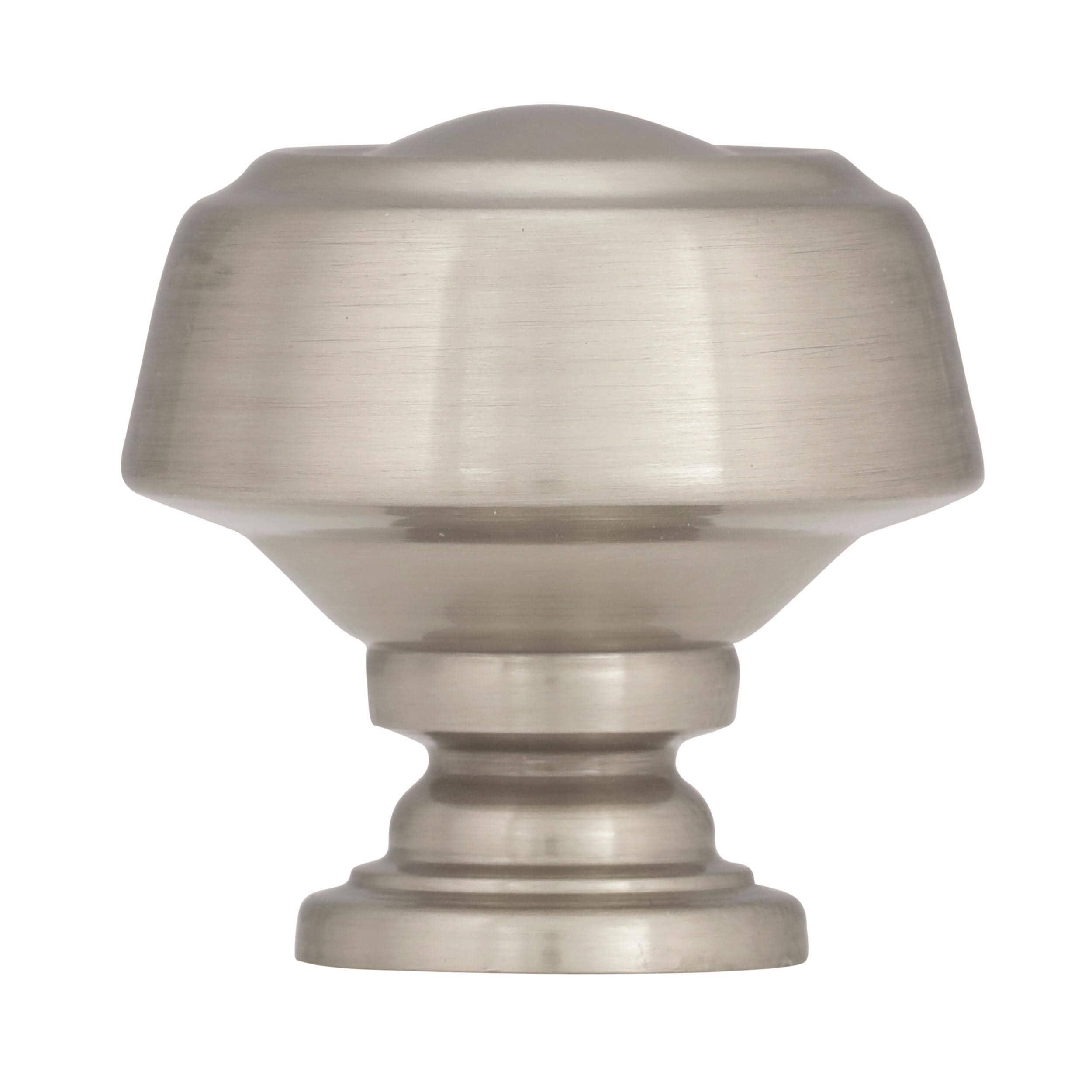 Amerock Kane 1-3/16 inch (30mm) Diameter Satin Nickel Cabinet Knob