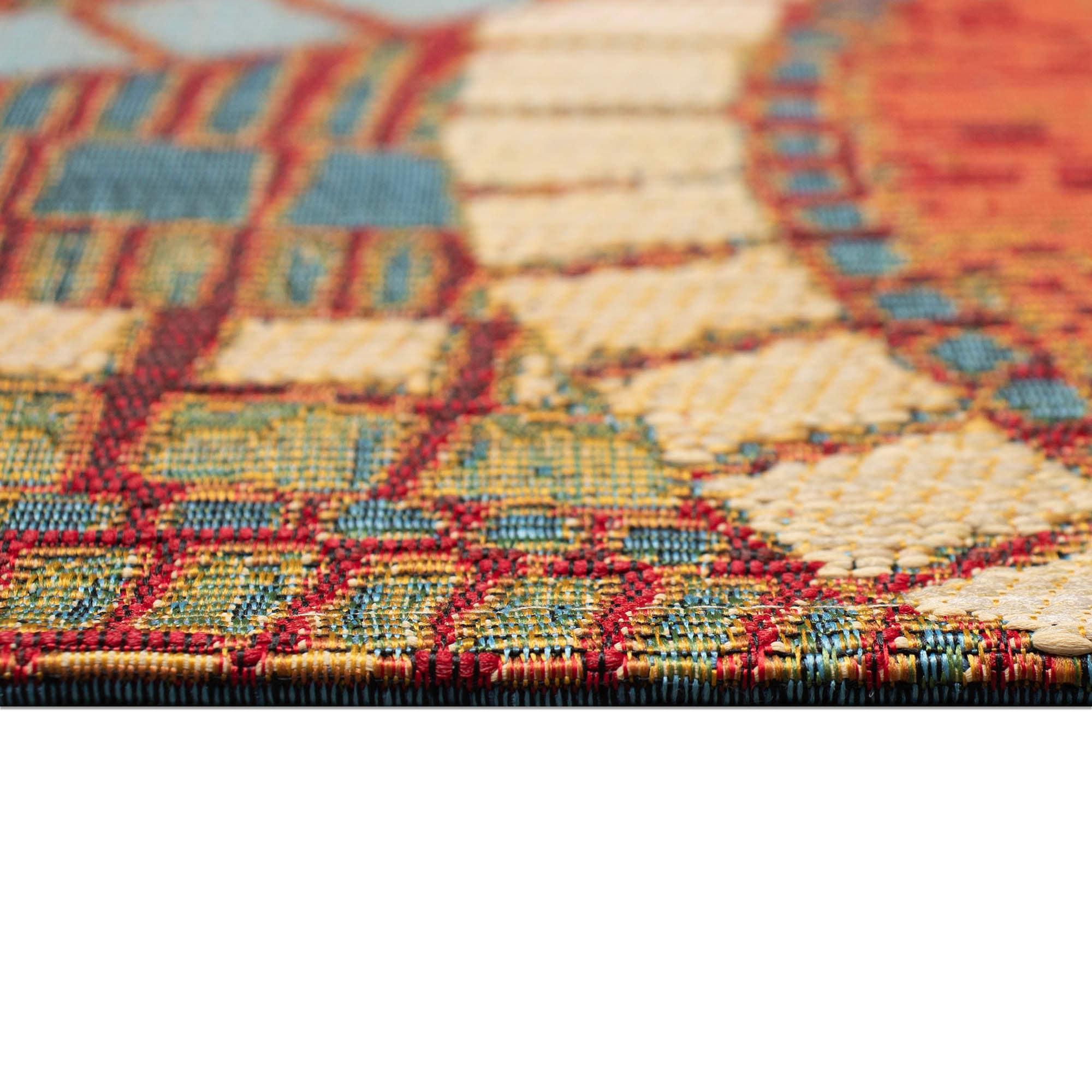 Liora Manne Marina Circles Indoor/Outdoor Rug Saffron 6'6" x 9'4"