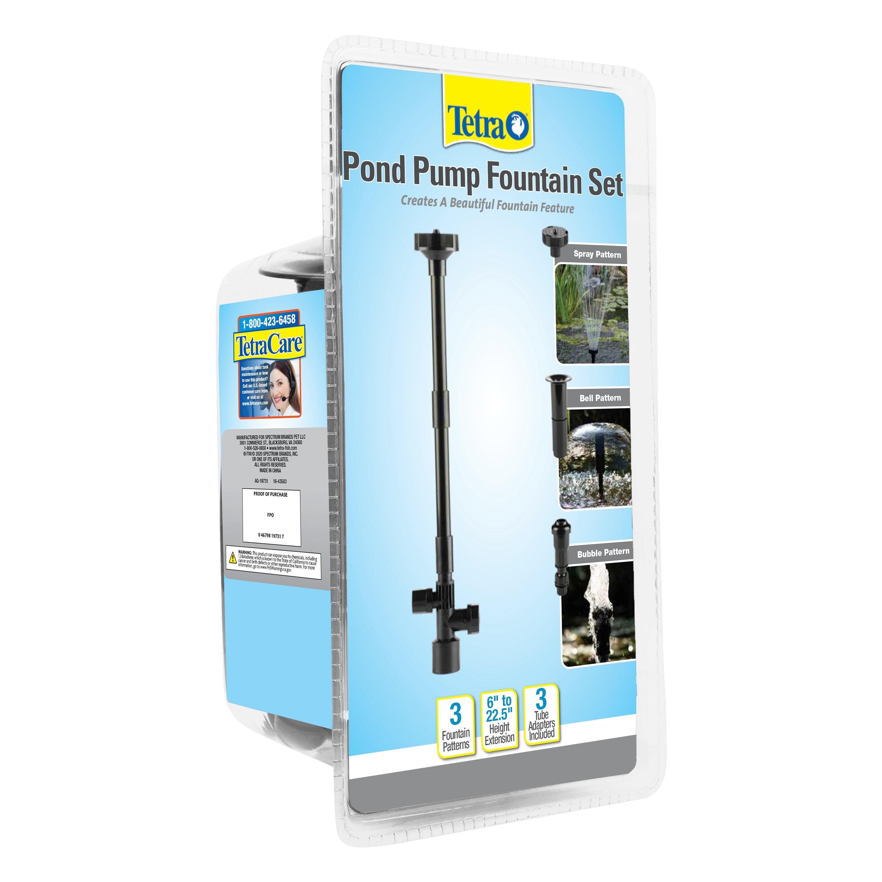 Tetra Fountain Set Pond Pump with 3 Fountain Patterns Electric Pond Pump 0.5GPH