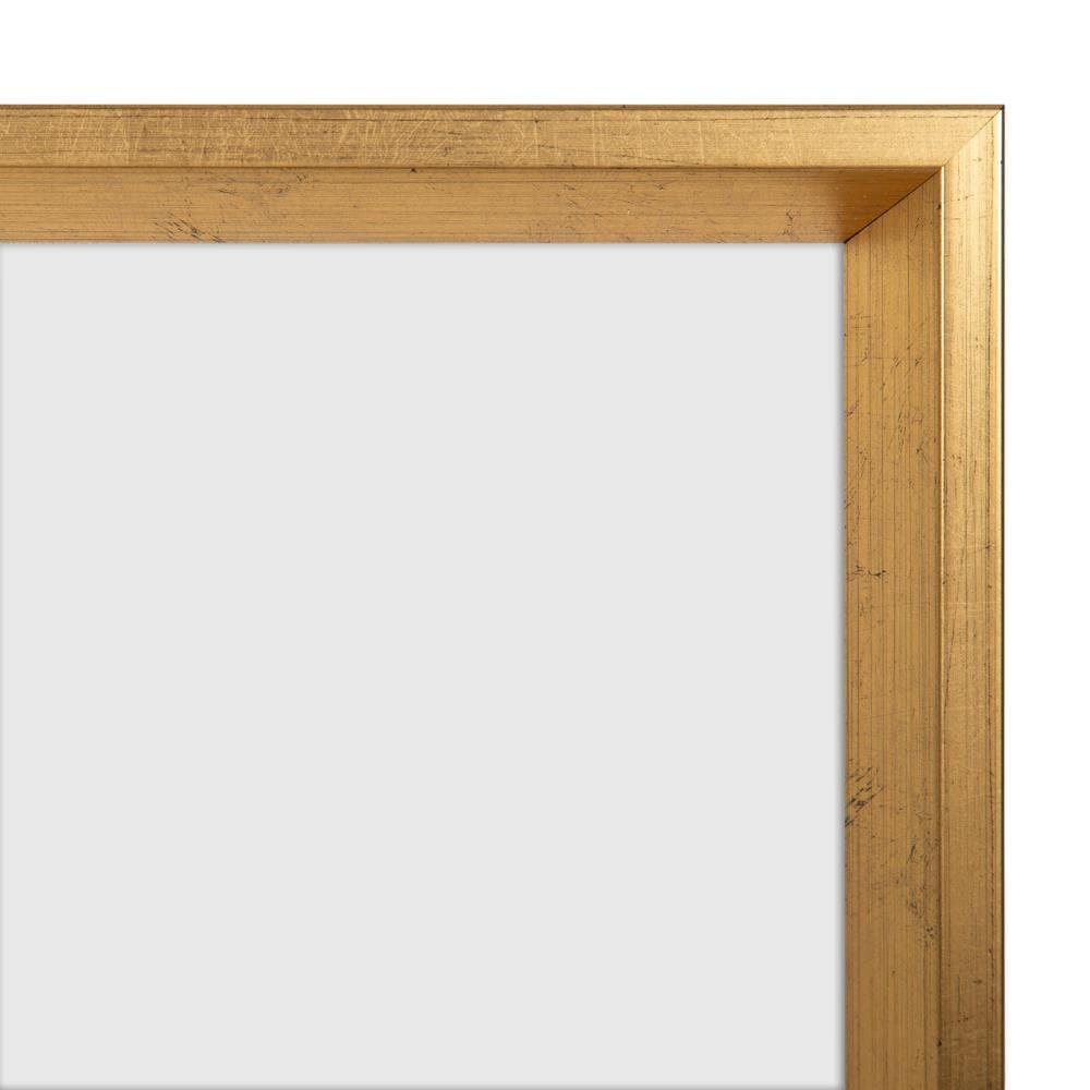 Gold Framed Magnetic Dry Erase Board 31" x 26"