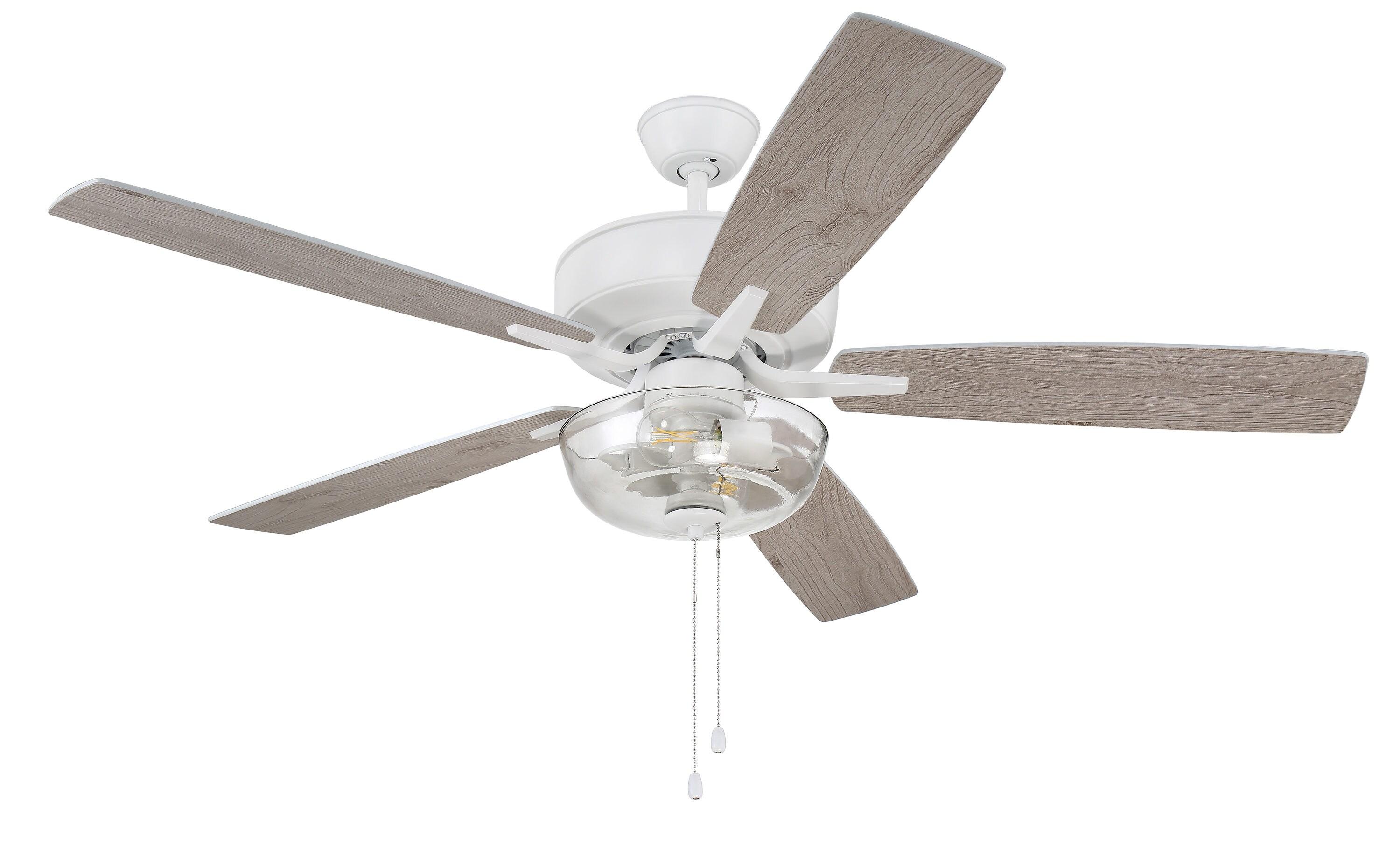 Pro Plus 101 Clear Bowl Light Kit 52'' Ceiling Fan with Light Kit