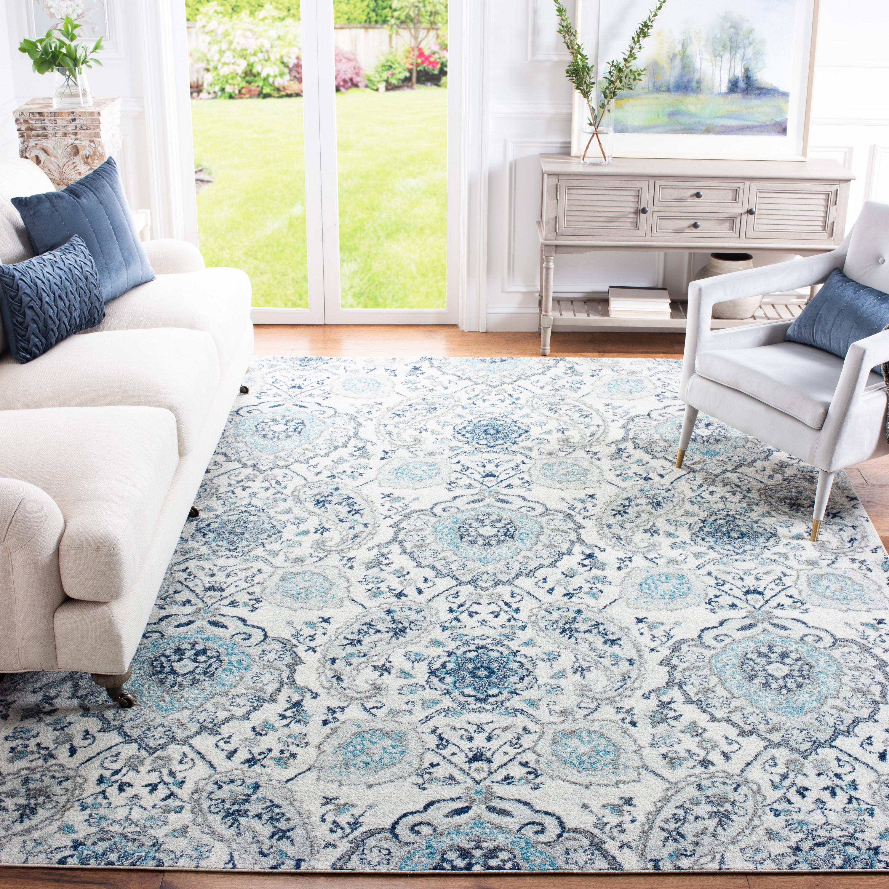 Madison MAD600 Power Loomed Indoor Area Rug - Cream/Light Grey - 8'x10' - Safavieh