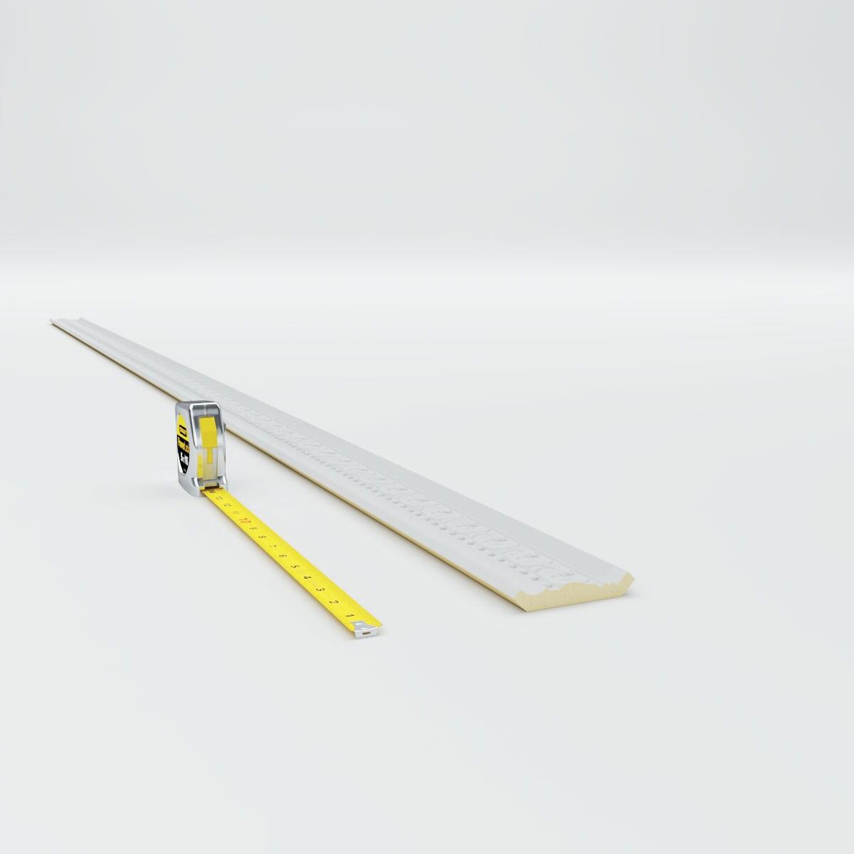 Ekena Millwork Endurathane Nadia Crown Moulding, 2 3/8"H x 2 3/8"P x 3 1/4"F x 94 1/2"L, (1 1/2" Repeat), Factory Primed