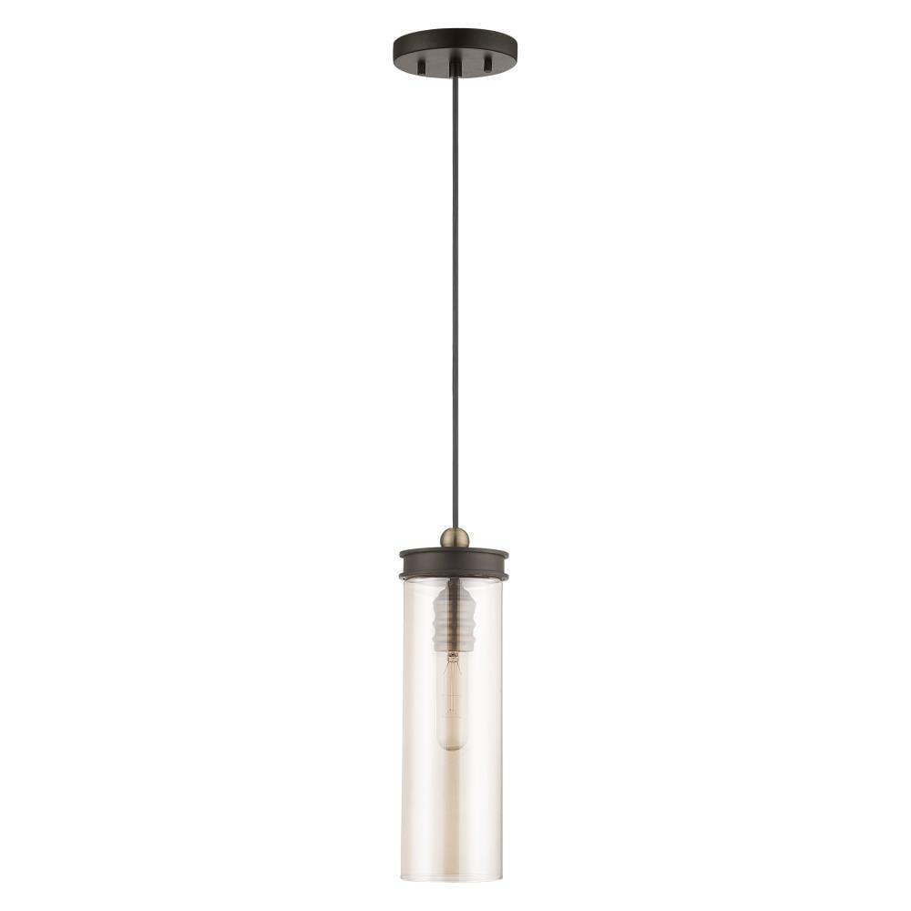 Livex Lighting Art Glass 1 - Light Pendant in  Bronze