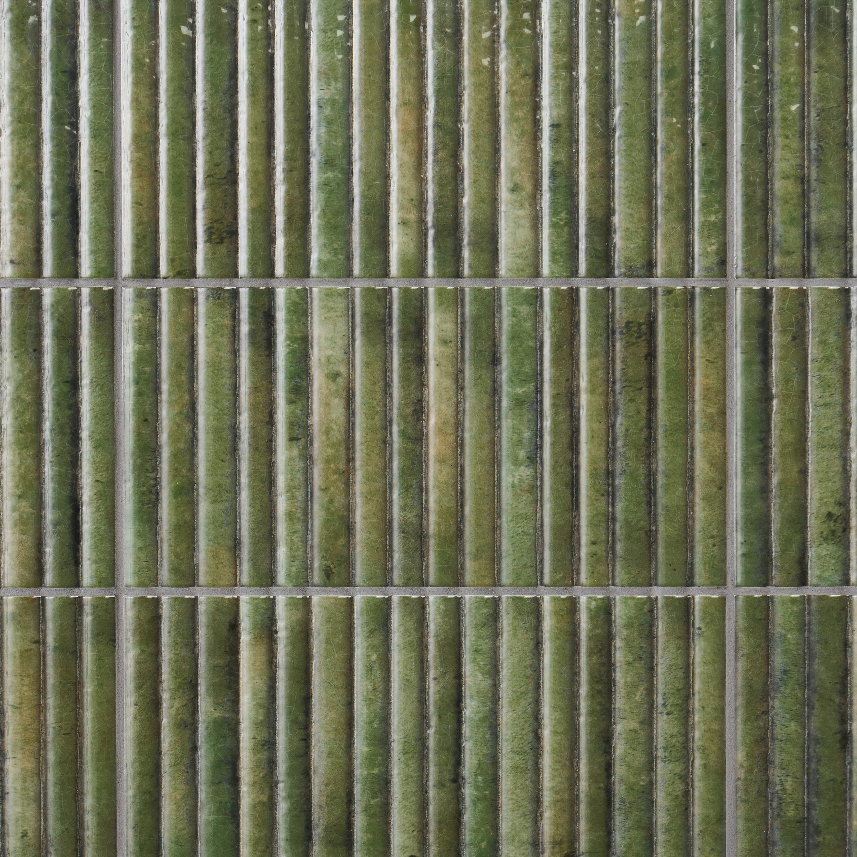 Canu 5.9 In. x 11.81 In. Polished Fluted Ceramic Subway Wall Tile (9.68 Sq. Ft. / Case)