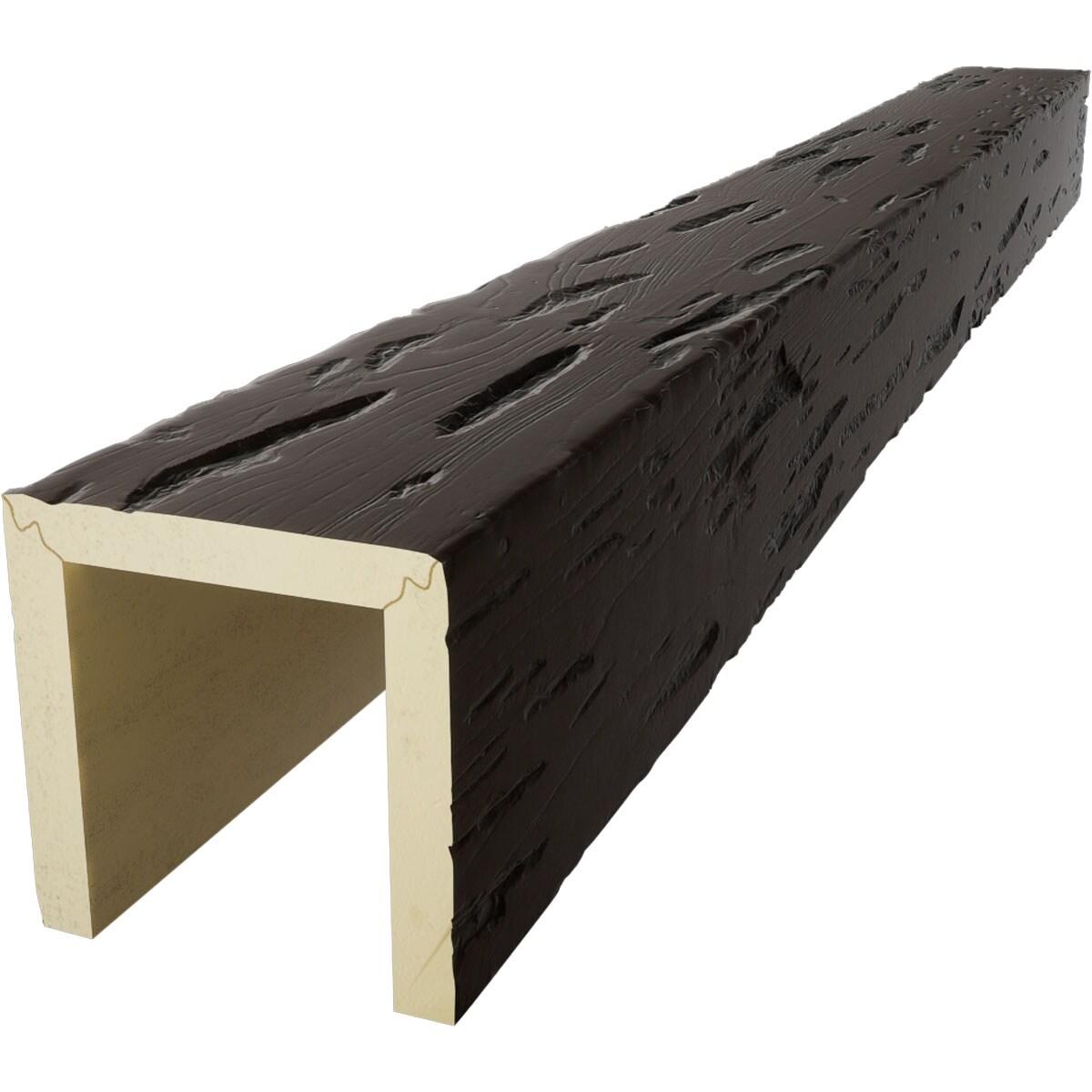 Ekena Millwork Pecky Cypress Endurathane Faux Wood 3-Sided Ceiling Beam (U-beam)
